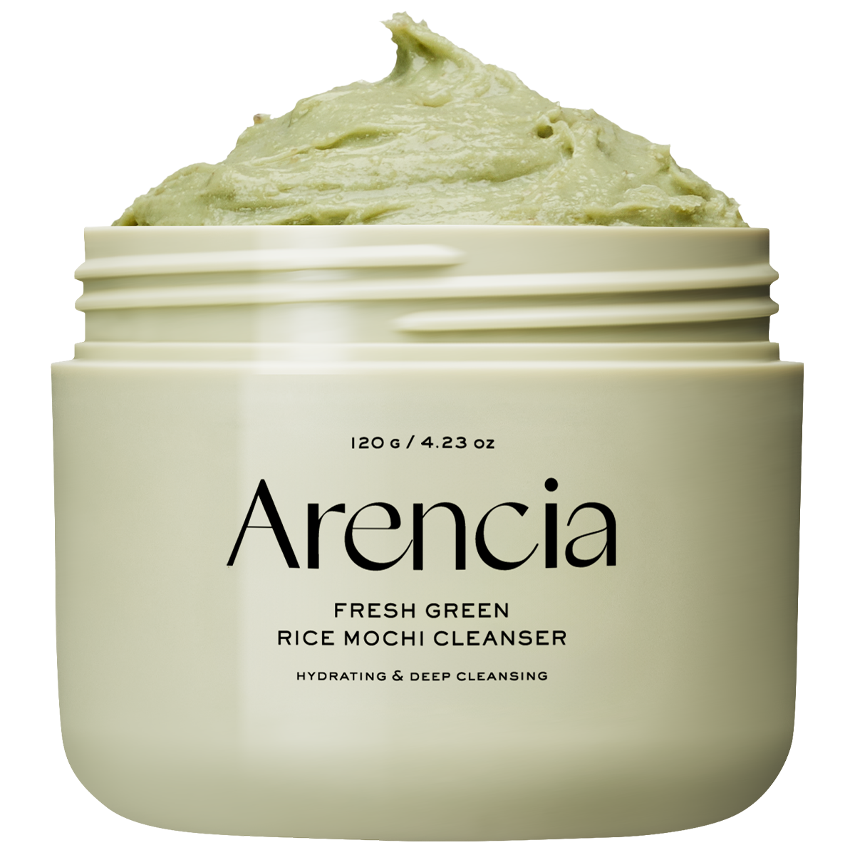 Arencia Fresh Green Rice Mochi Cleanser, Gentle Daily Cleanser for Acne-Prone Skin, 1.76oz / 4.23oz