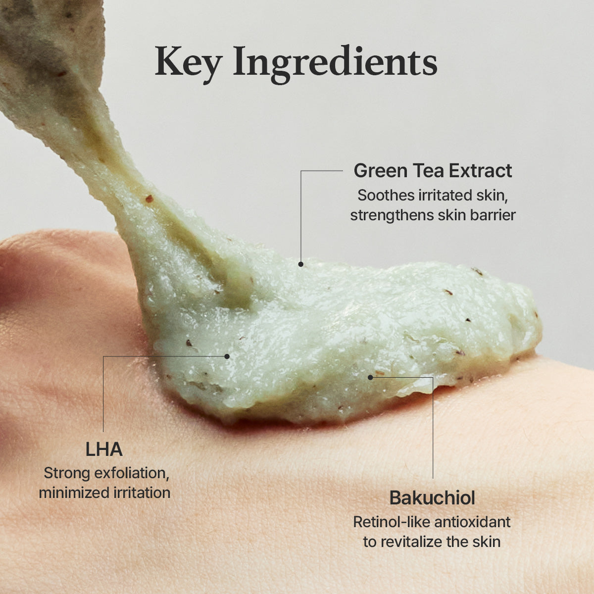 Arencia Green Tea + LHA Deep Pore Rice Cake Cleanser, 5.07 fl oz