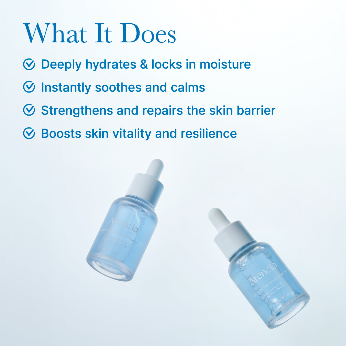 Arencia Deep Water Surge Serum, Hyaluronic Acid + PDRD + Ceramide, 1.01 fl oz