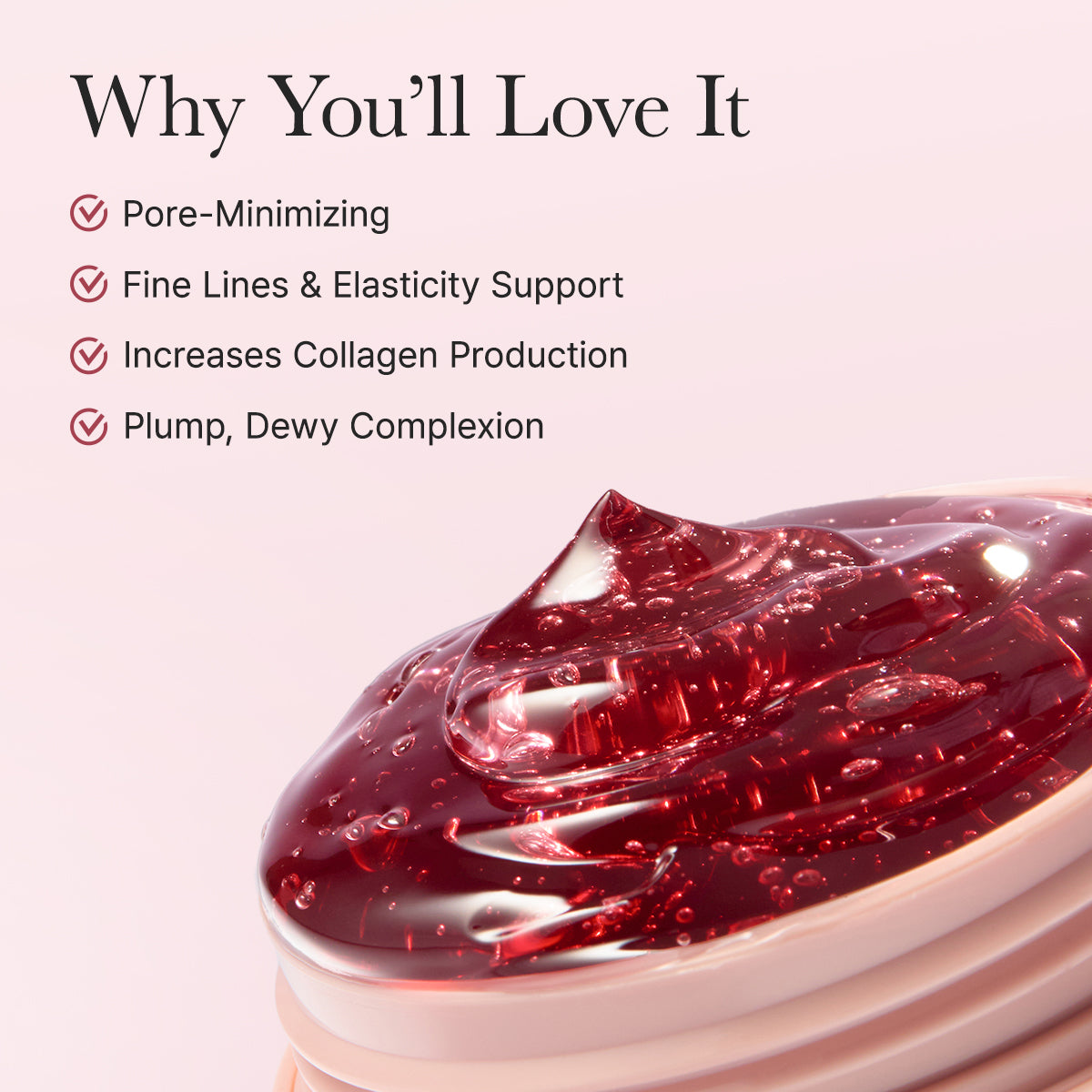 Arencia Overnight Red Smoothie Face Mask Serum, Glowing & Soothing with 30% red collagen, Niacinamide, Peptide, Vitamin E