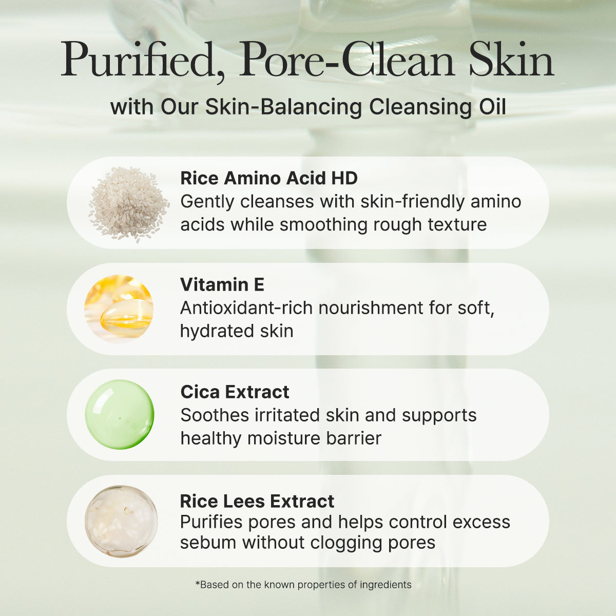 Pore Melt Mochi Makeup-Removing Cleansing Oil, Non-Comedogenic, Acne-Safe, Rice Amino Acids HD, Vitamin E, Cica, & Ceramide, 6.76 fl oz