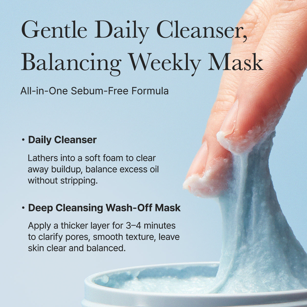 Arencia Blue Hyssop Rice Mochi Cleanser