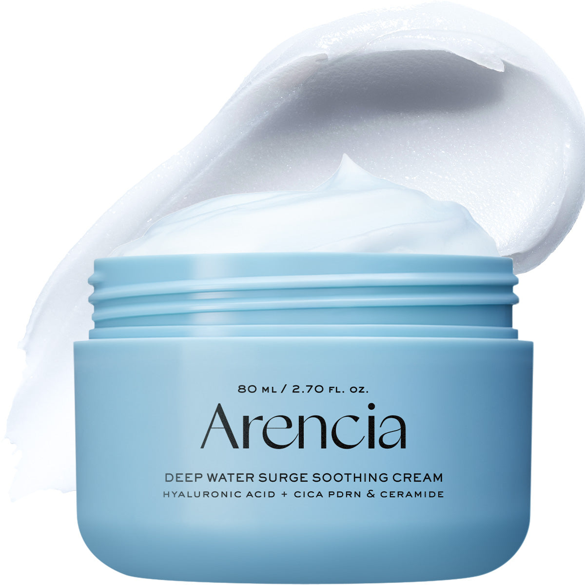 Arencia Deep Water Surge Soothing Cream, Hyaluronic Acid + Cica PDRN & Ceramide, 2.70 fl oz