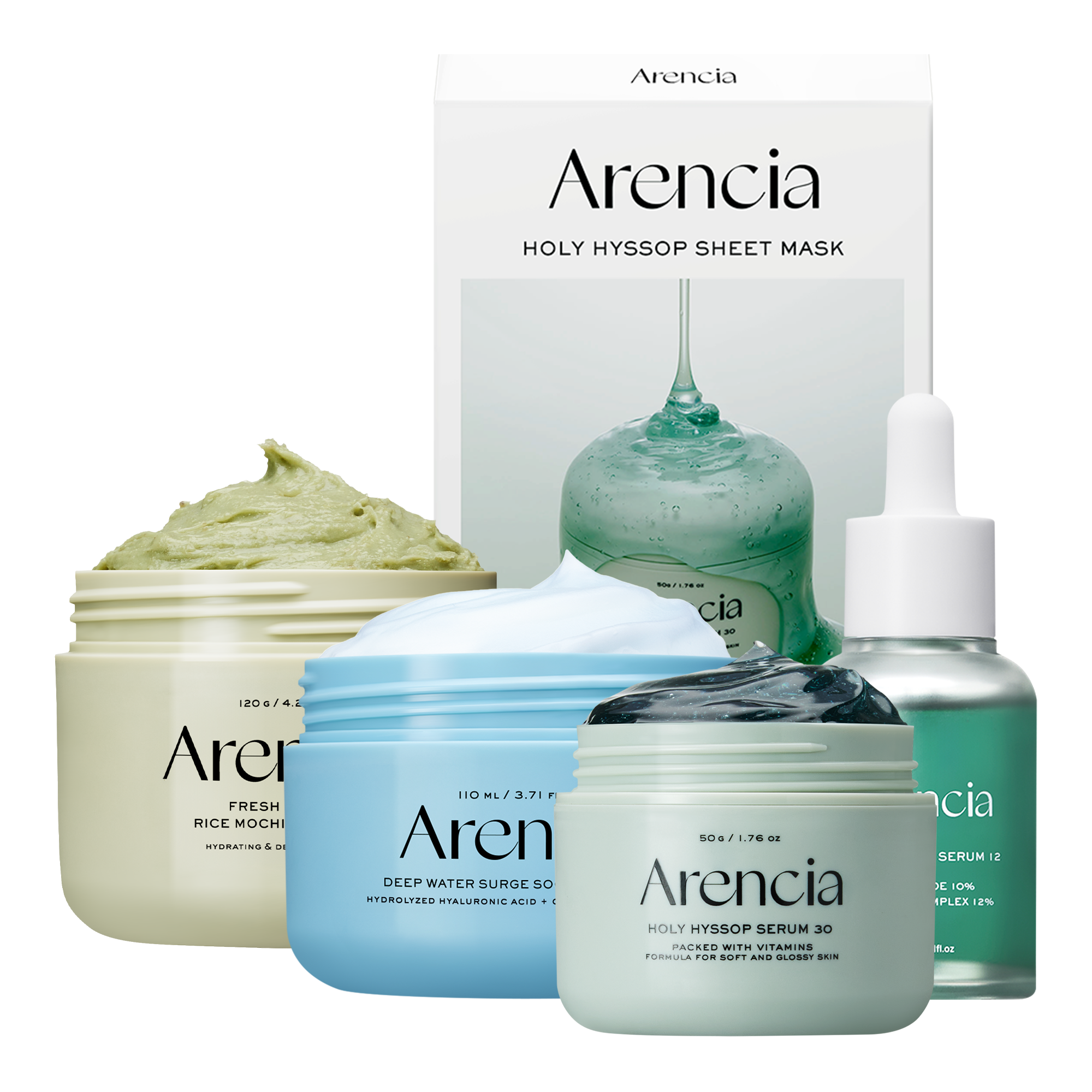 Arencia スキンケアセット Glass Skin Renewal Set - Spotless Skin 5-Step Routine – Arencia