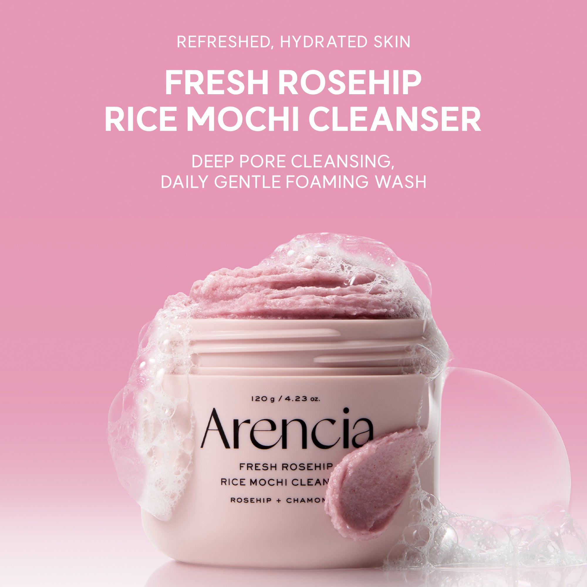 Arencia Fresh Rosehip Rice Mochi Cleanser