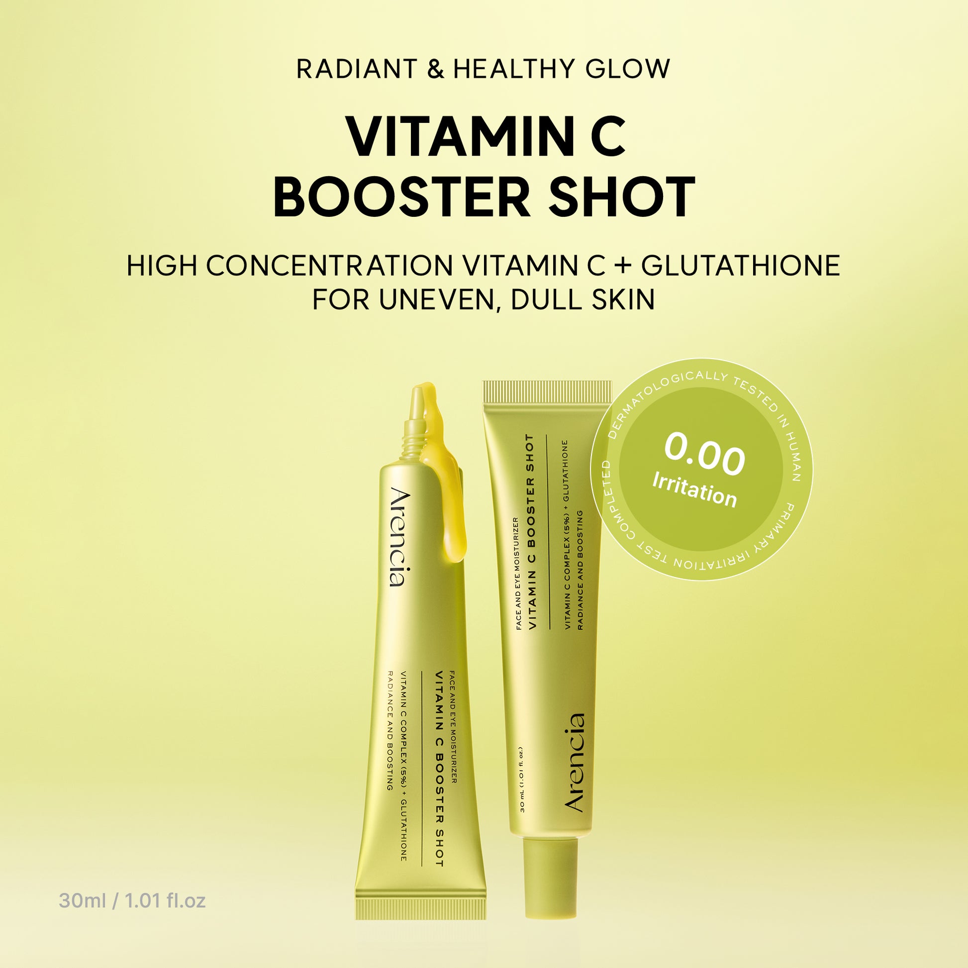 Vitamin C Booster Shot, Pure Vitamin C + Glutathione for Bright, Healthy Skin Glow, 1.01 fl oz Vitamin C Booster Shot, Pure Vitamin C + Glutathione for Bright, Healthy Skin Glow, 1.01 fl oz