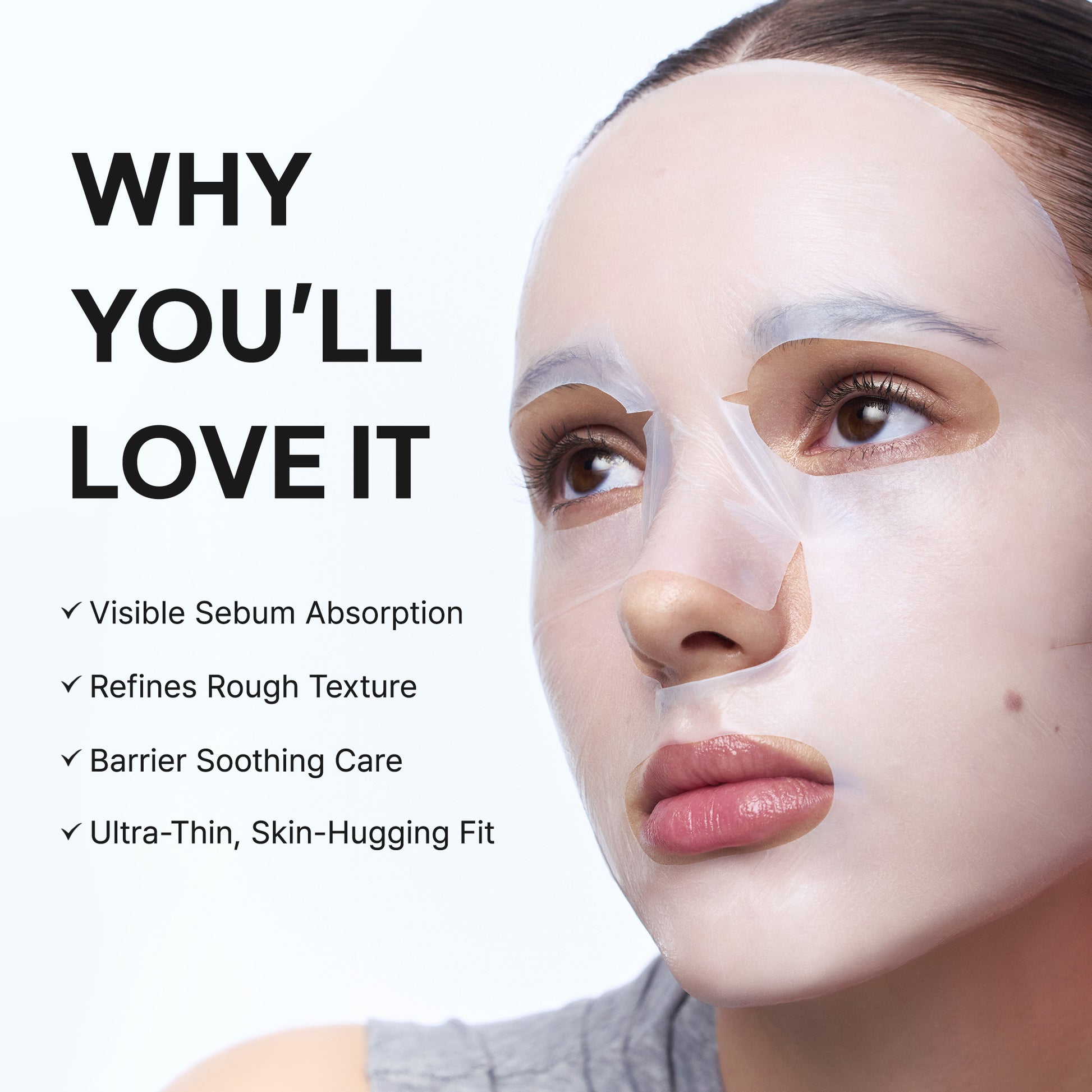 SOS Relief Mask, Pore Reset Sheet Mask for Oily & Congestion-Prone Skin with Glycolic Acid, BHA, PHA, Centella & Ceramide, 4 Sheets