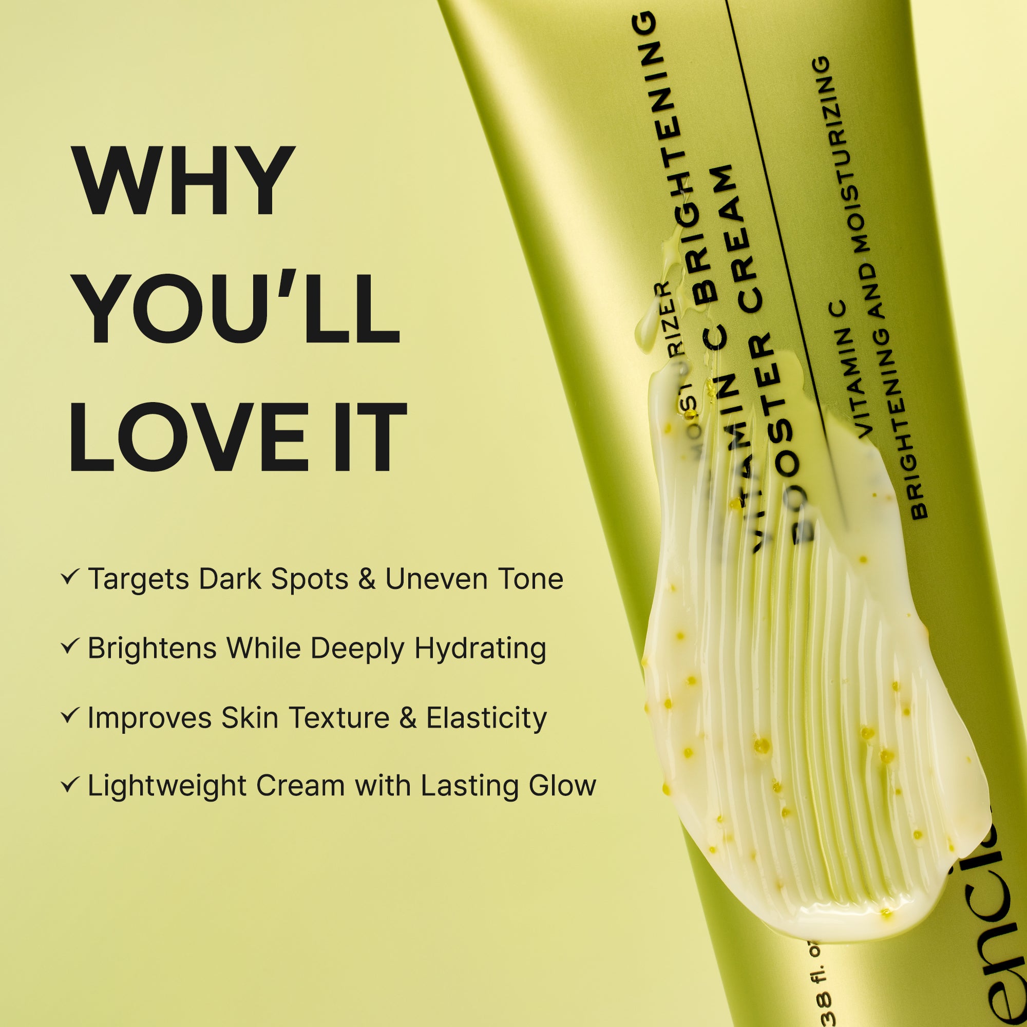 Vitamin C Brightening Booster Cream, Glow-Enhancing Moisturizer