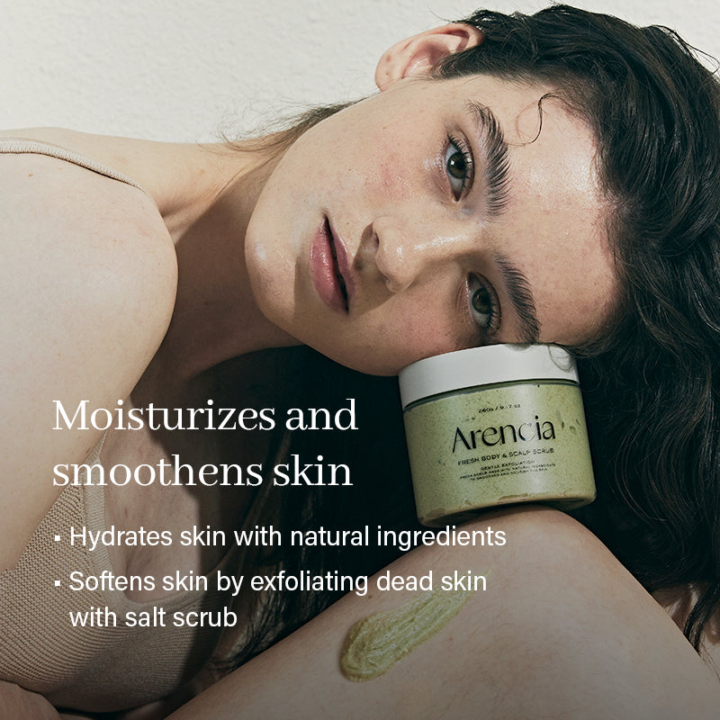 Arencia Fresh Cloud Sea Salt Body & Scalp Scrub (Green)