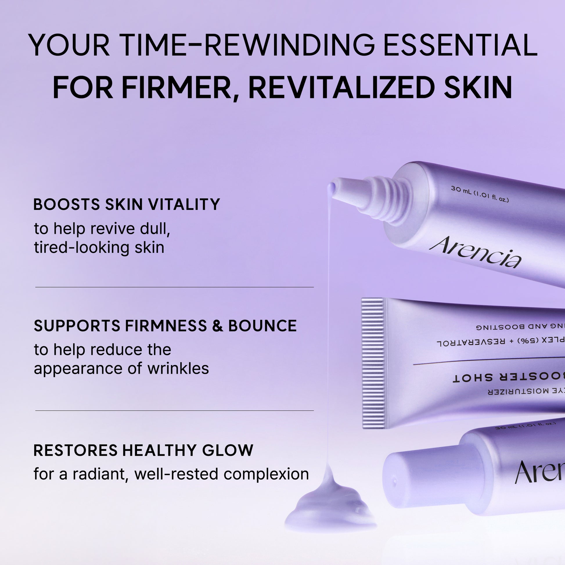 NAD+ Time-Rewind Booster Shot, Firming & Revitalizing Serum with 5% NAD+ Complex, Peptides & Resveratrol, 1.01 fl. oz.