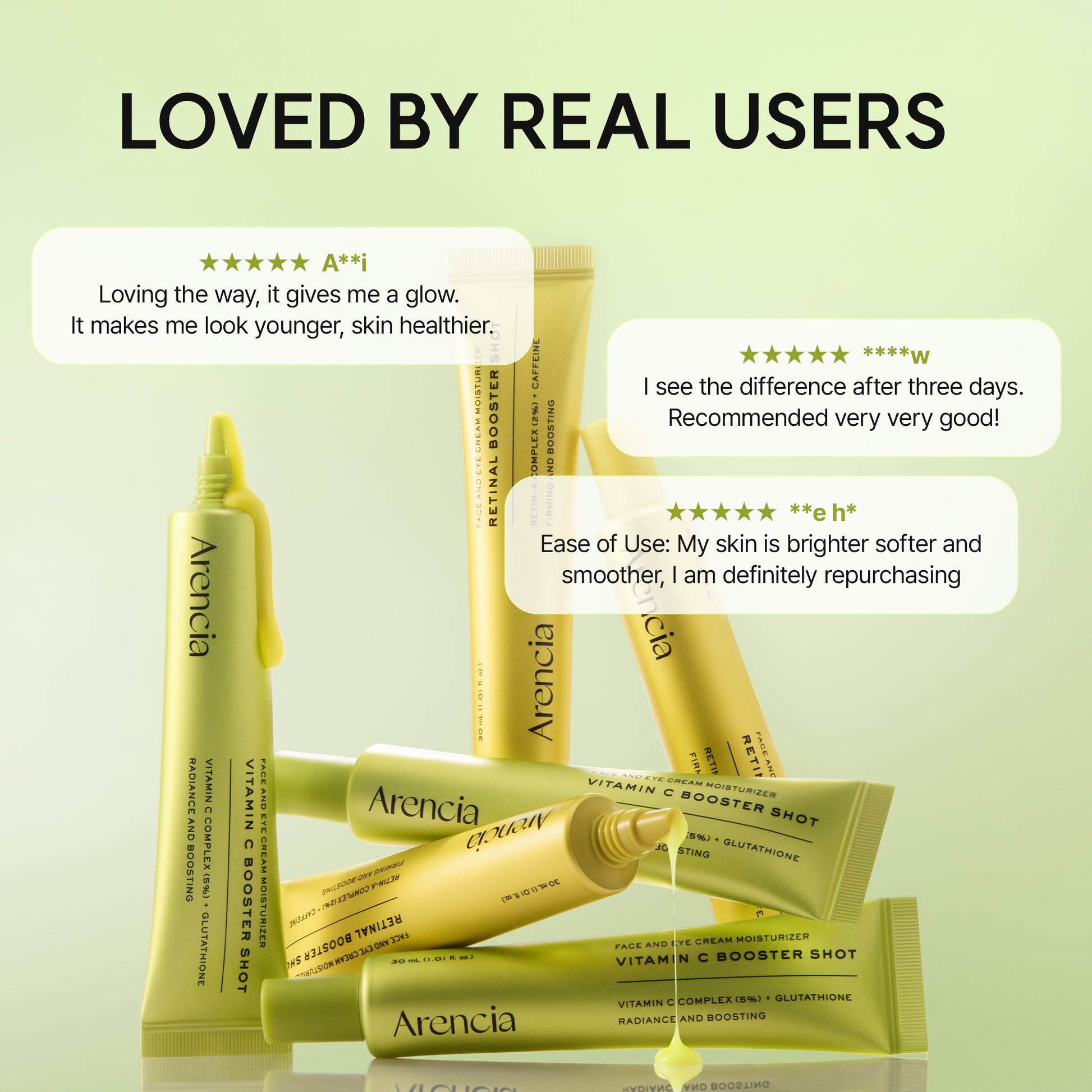 Booster Shot Skin Renewal Duo - Vitamin C & Retinal for Day And Night Brightening, Pore Minimizing, Moisturizing, and Fades Dark Spots | 1.01 fl oz + 1.01 fl oz