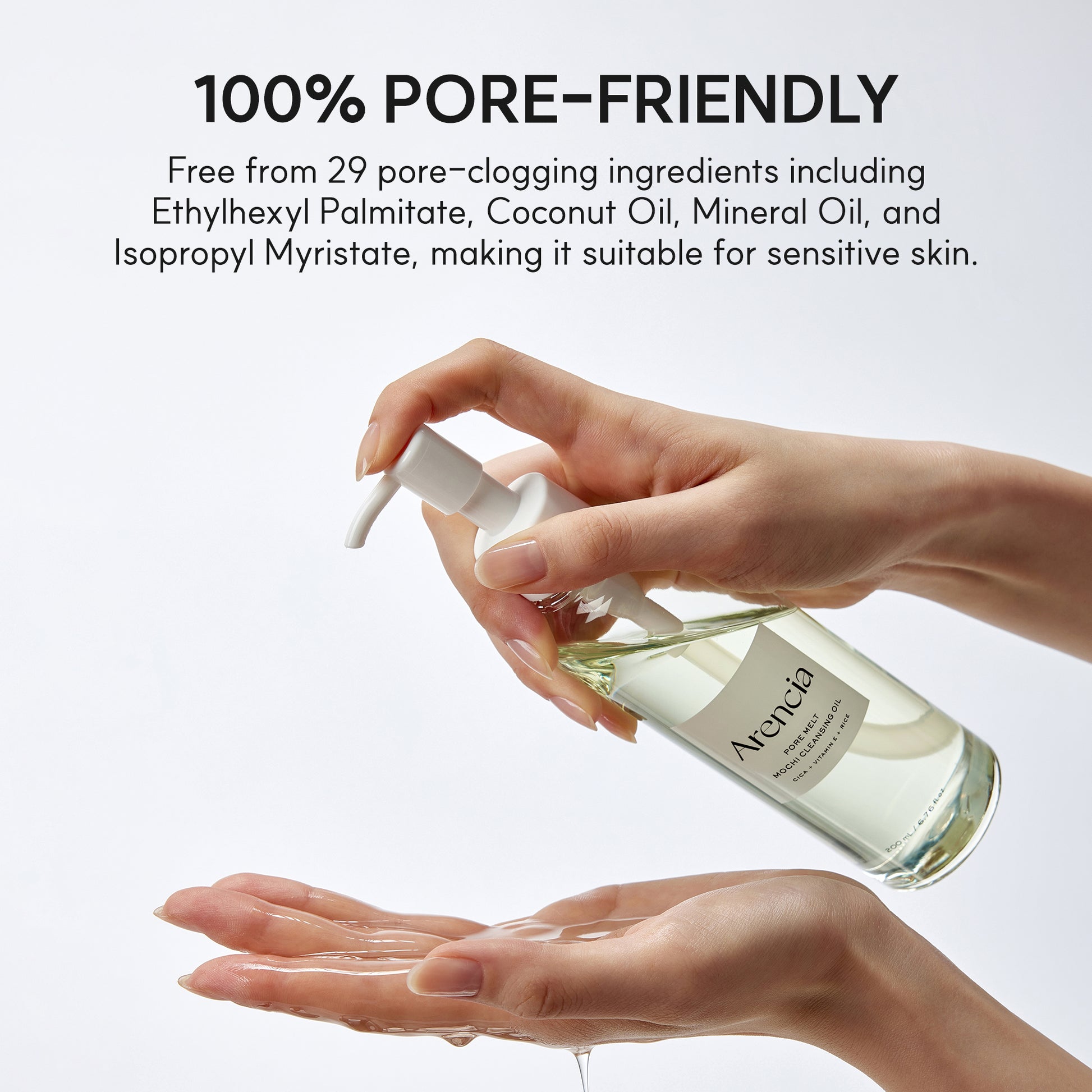 Pore Melt Mochi  Makeup-Removing Cleansing Oil, Non-Comedogenic, Rice Amino Acids HD, Vitamin E, Cica, & Ceramide, 6.76 fl oz