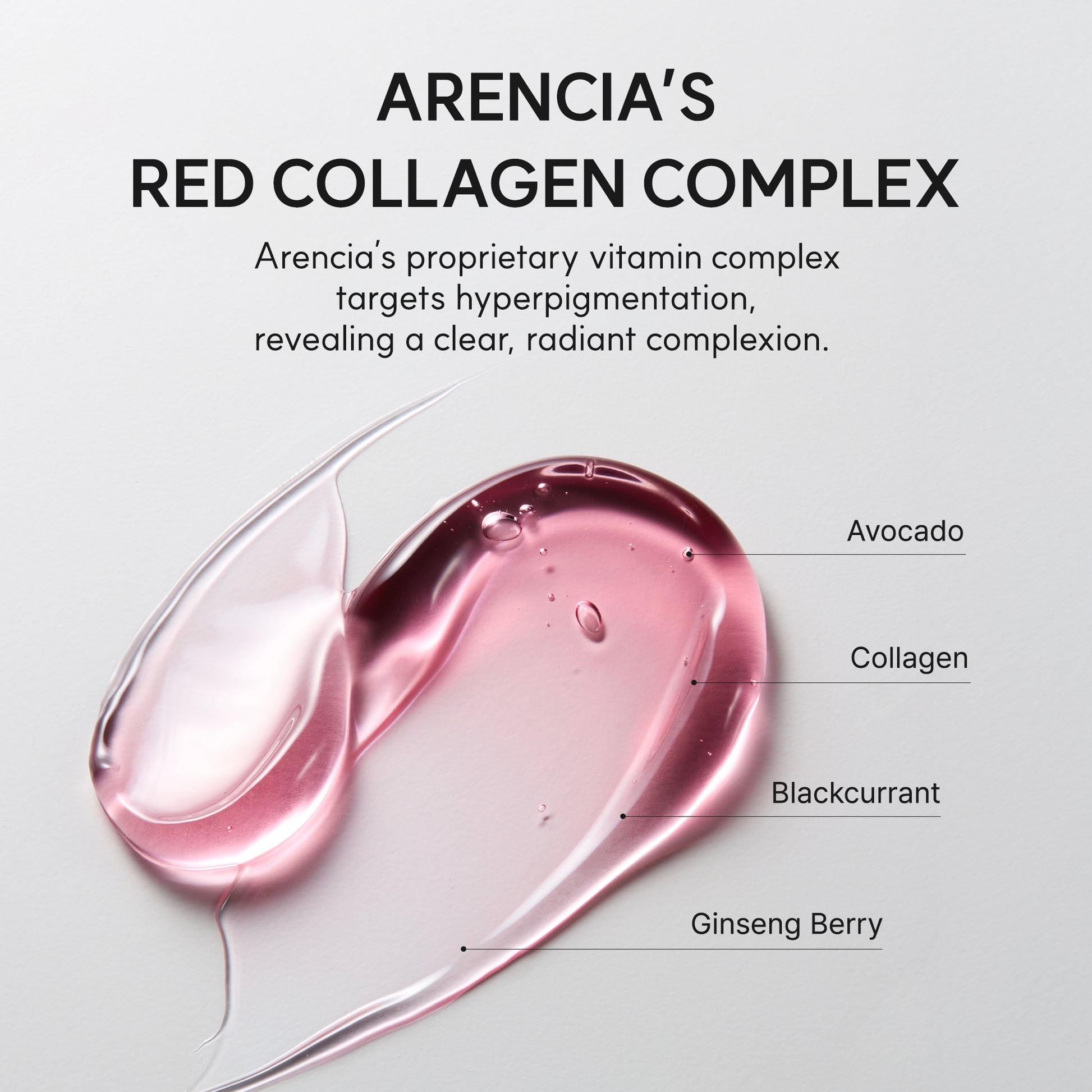 Overnight Red Collagen + Peptide Smoothie Serum, Glowing & Soothing with 30% red collagen, Niacinamide, Peptide, Vitamin E