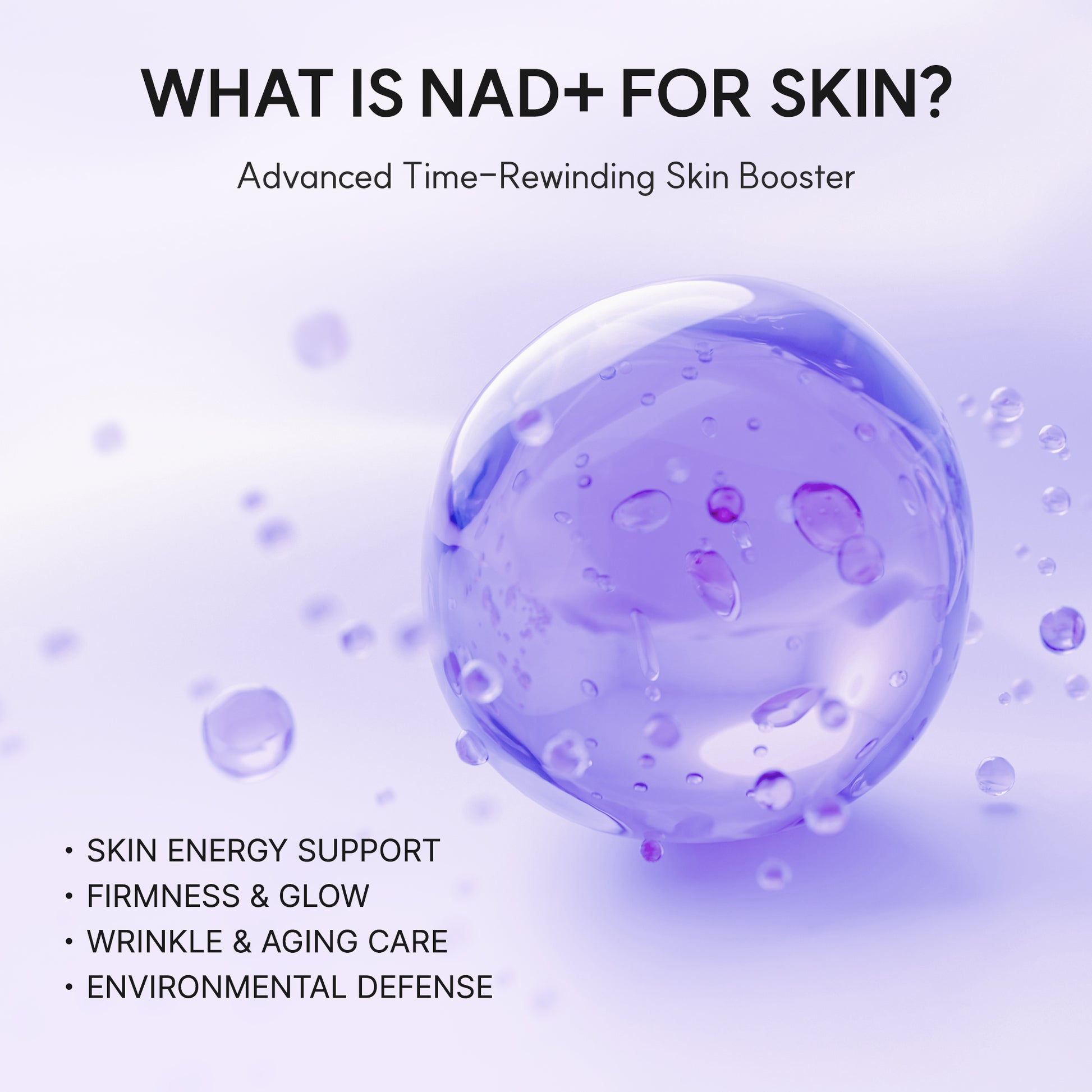 NAD+ Time-Rewind Booster Shot, Firming & Revitalizing Serum with 5% NAD+ Complex, Peptides & Resveratrol, 1.01 fl. oz.