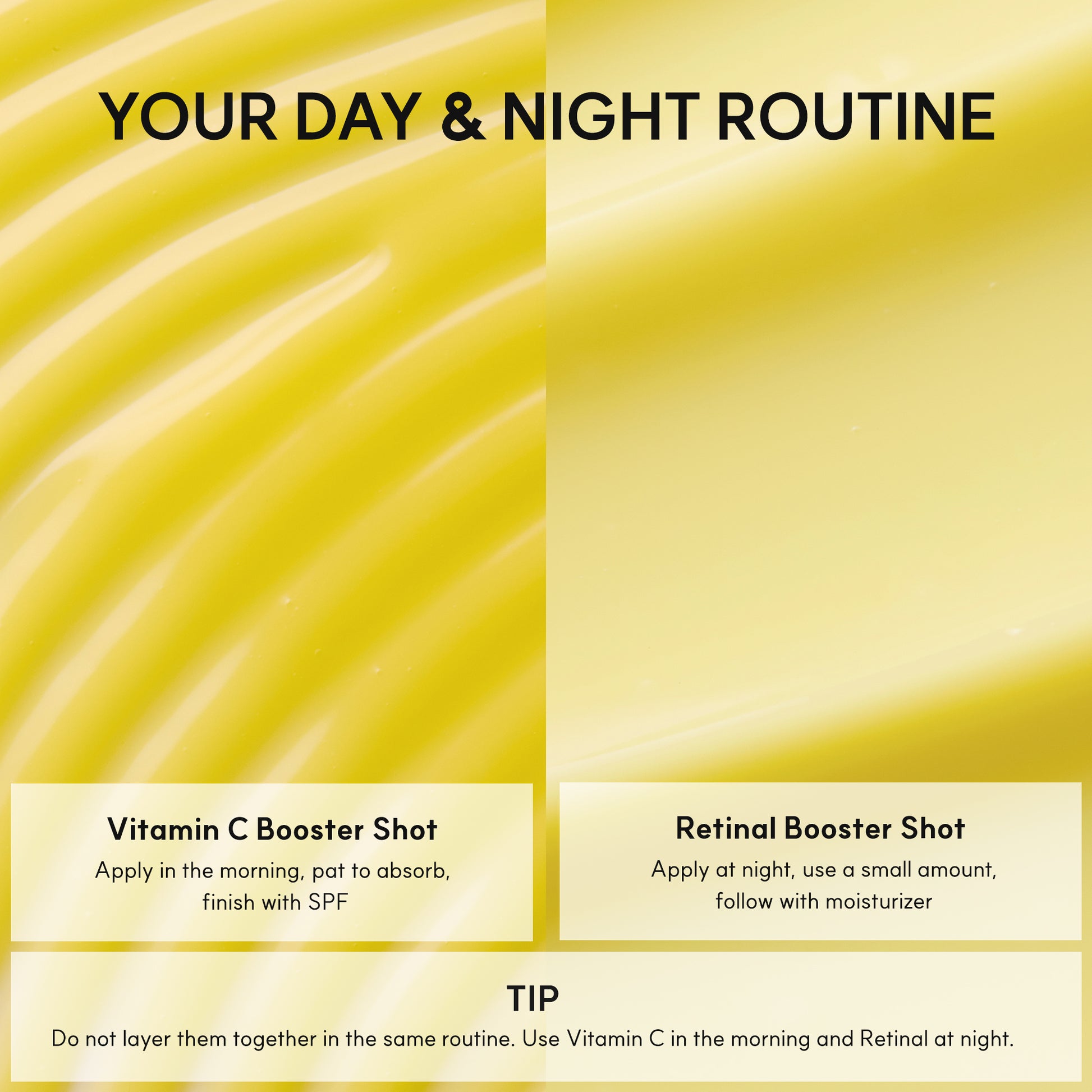 Booster Shot Skin Renewal Duo - Vitamin C & Retinal for Day And Night Brightening, Pore Minimizing, Moisturizing, and Fades Dark Spots | 1.01 fl oz + 1.01 fl oz