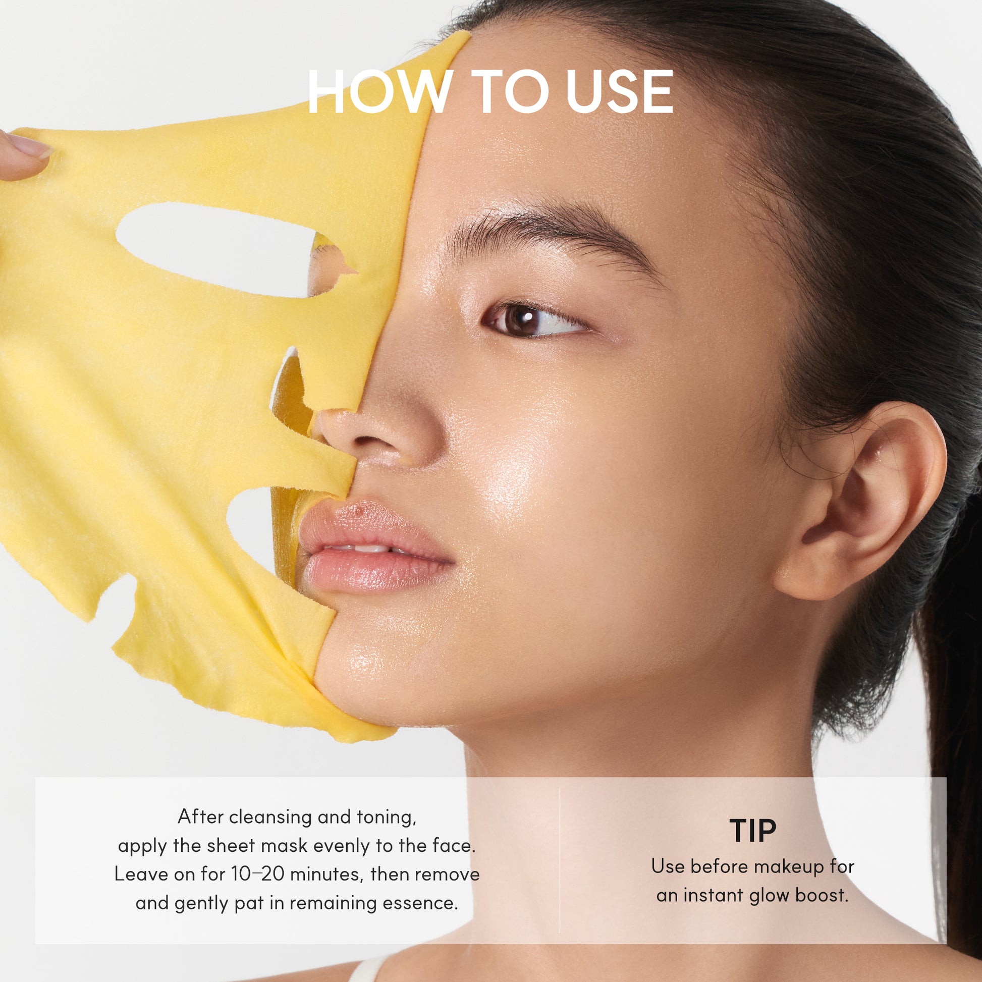 Vitamin C Booster Shot Mask, Instant Glow Boost Sheet Mask with Vitamin C Complex, Niacinamide & Glutathione for Brighter, Even-Looking Skin, 0.91 fl. oz x 5 Sheets