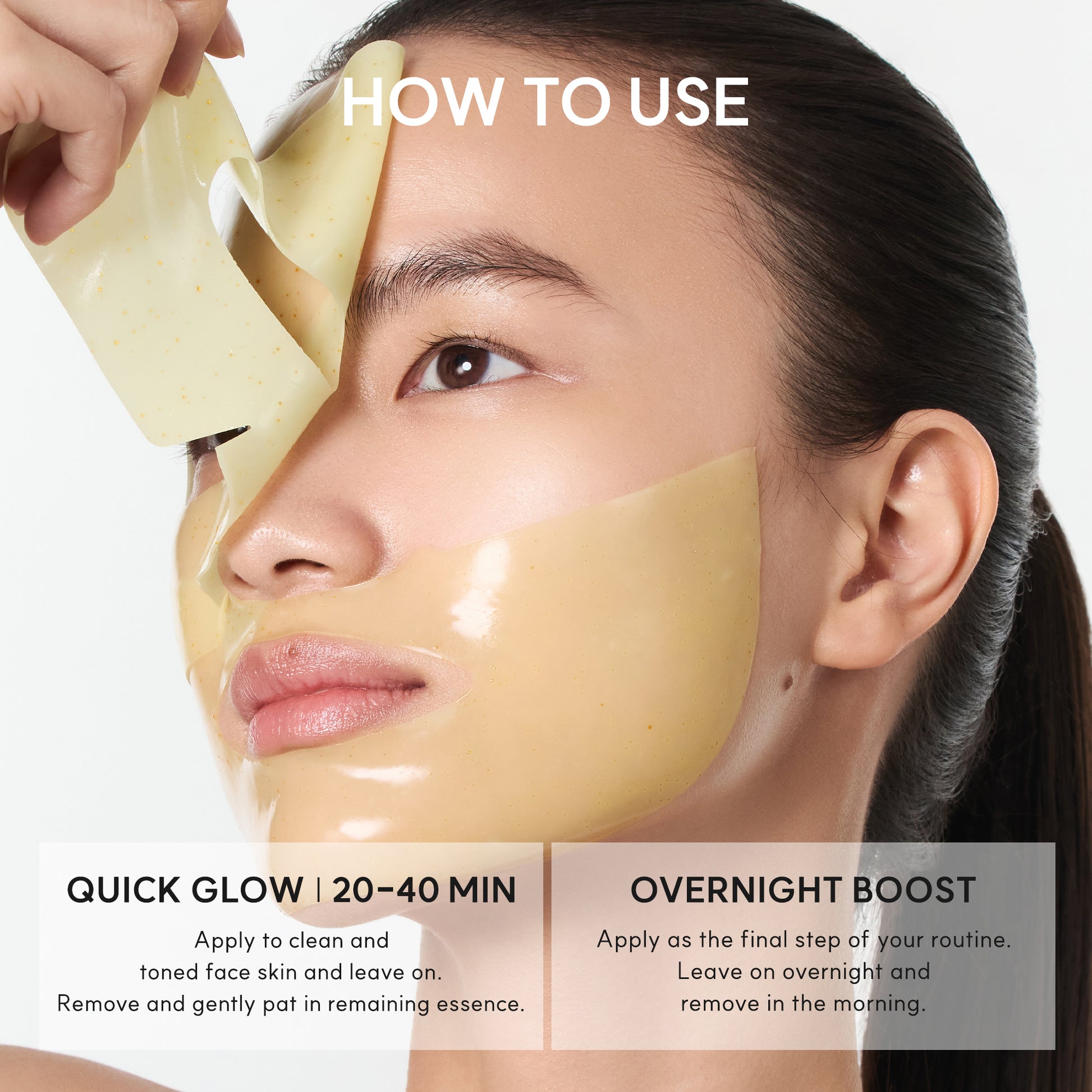 Vita Collagen Radiance Jello Mask, Cooling Gel Mask for Instant Glow & Hydration with Vitamin C Complex, Glutathione & Collagen, 4 Sheets