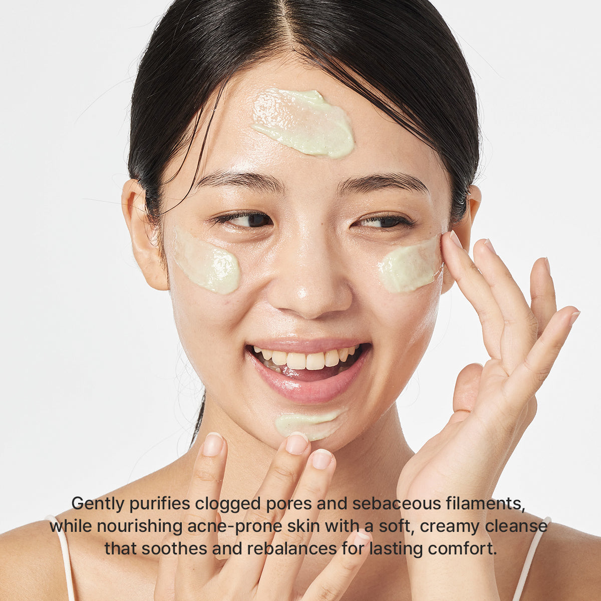 Arencia Fresh Green Mochi Cleanser, Gentle Daily Cleanser for Acne-Prone Skin, 1.76oz / 4.23oz