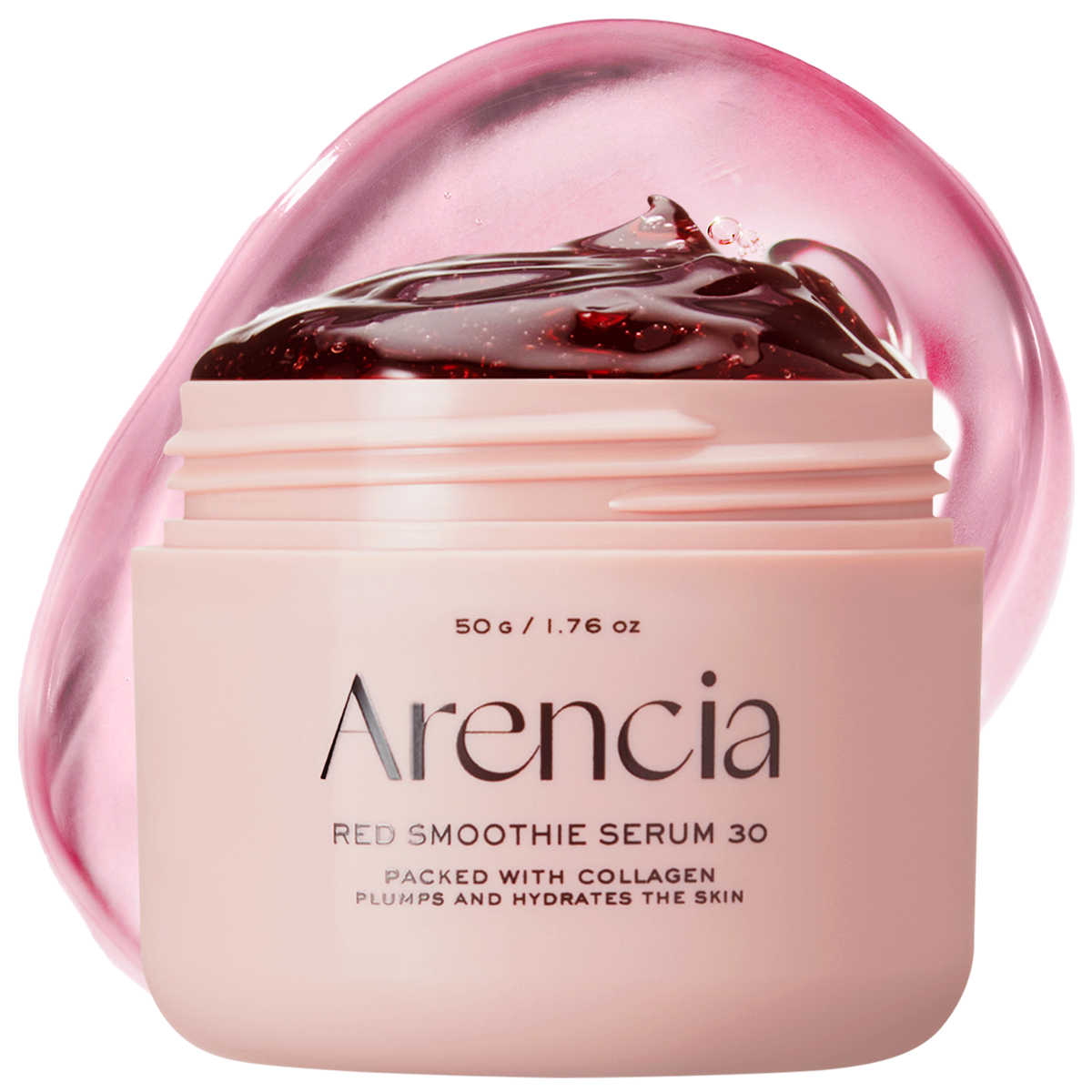 Arencia Overnight Red Smoothie Face Mask Serum, Glowing & Soothing with 30% red collagen, Niacinamide, Peptide, Vitamin E