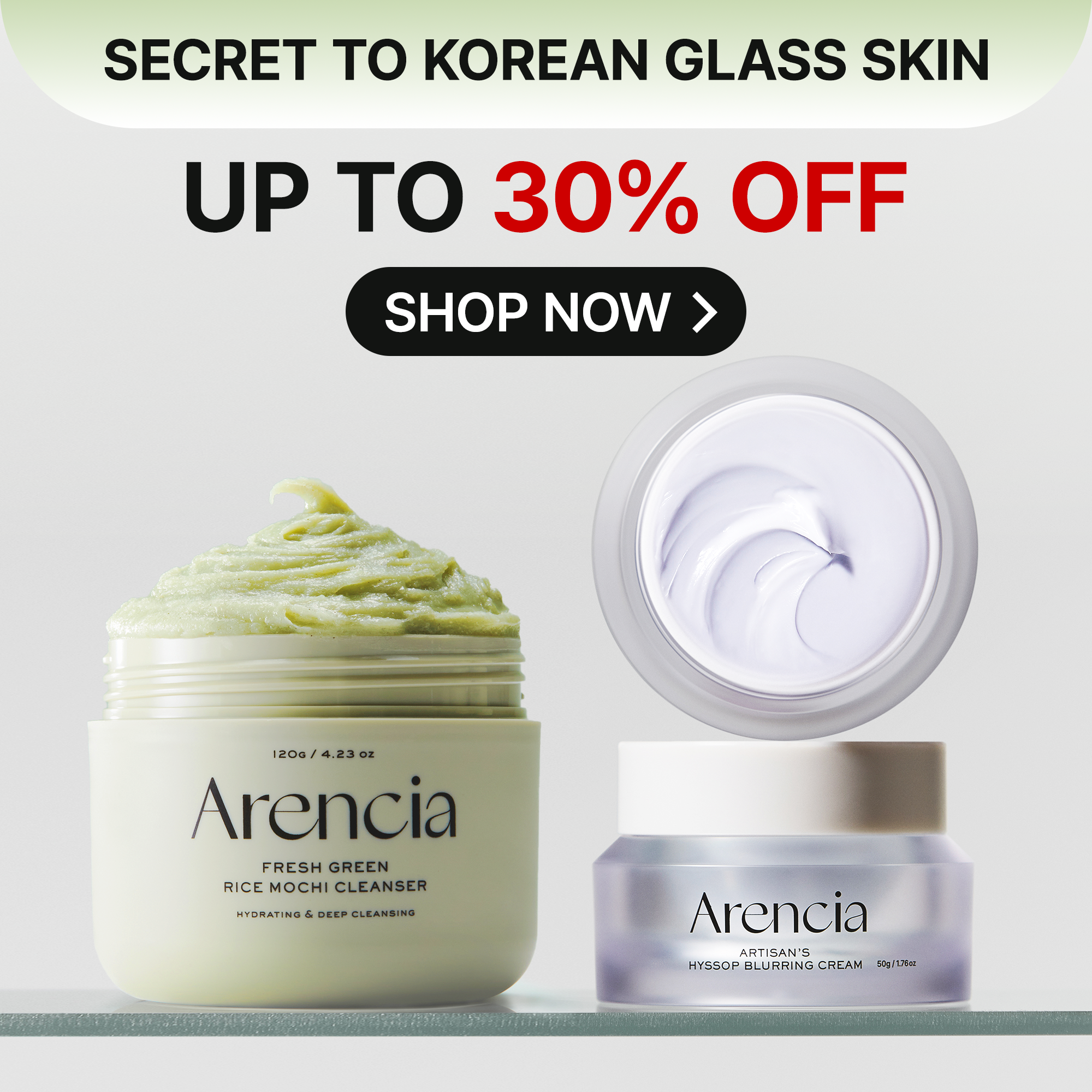 [30% OFF] Rice Mochi Cleanser 4.23 oz + Hyssop Blurring Cream 1.06oz