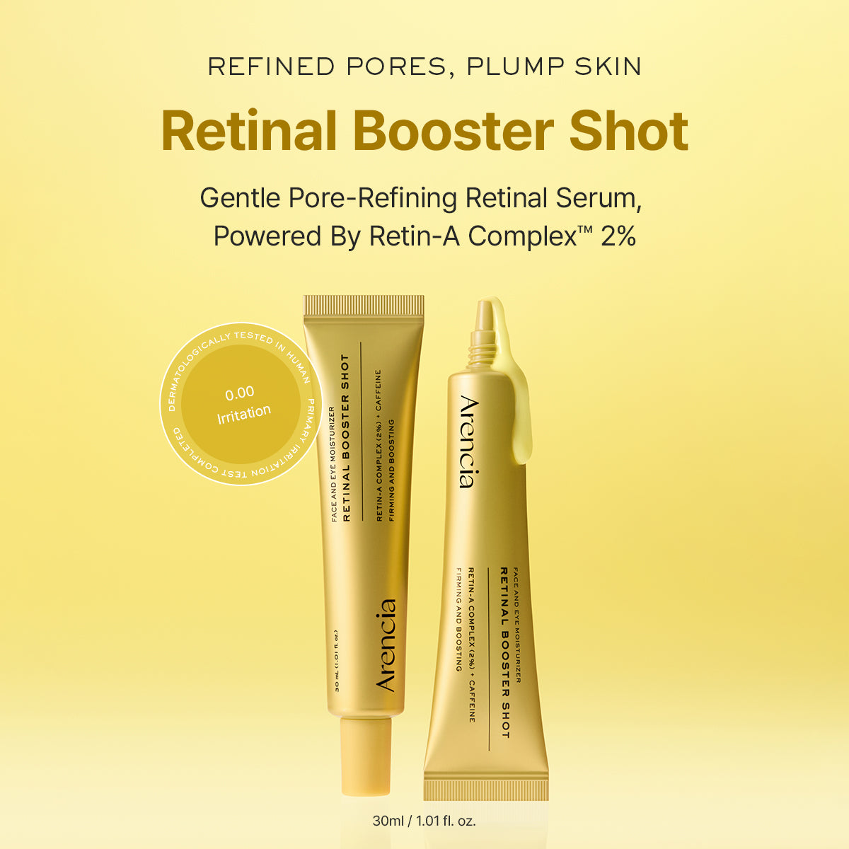 Retinal Booster Shot, Advanced Retinal & Caffeine Formula for Firm, Pore-Refined Skin, 1.01 fl oz