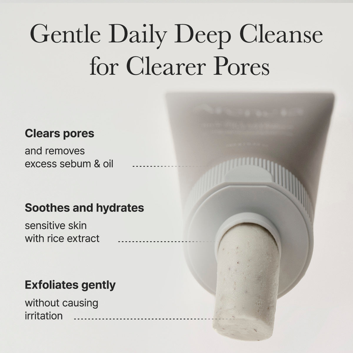 Rice + LHA Pore Control Rice Cake Cleanser, 5.29oz / 150g