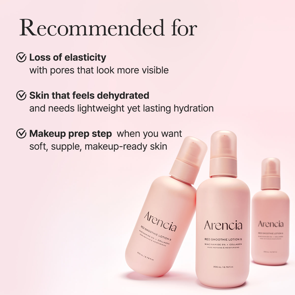 Red Smoothie Face Lotion Moisturizer 5, Niacinamide 5% & Collagen for daily bouncy, glowy skin care