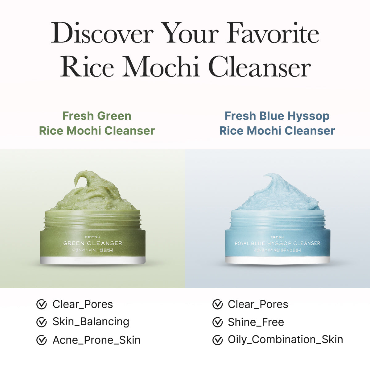 ARENCIA Rice Mochi Facial Cleanser Gift Set, 6 Varieties, 0.52 oz each - travel size, Korean skin care, holiday gift set