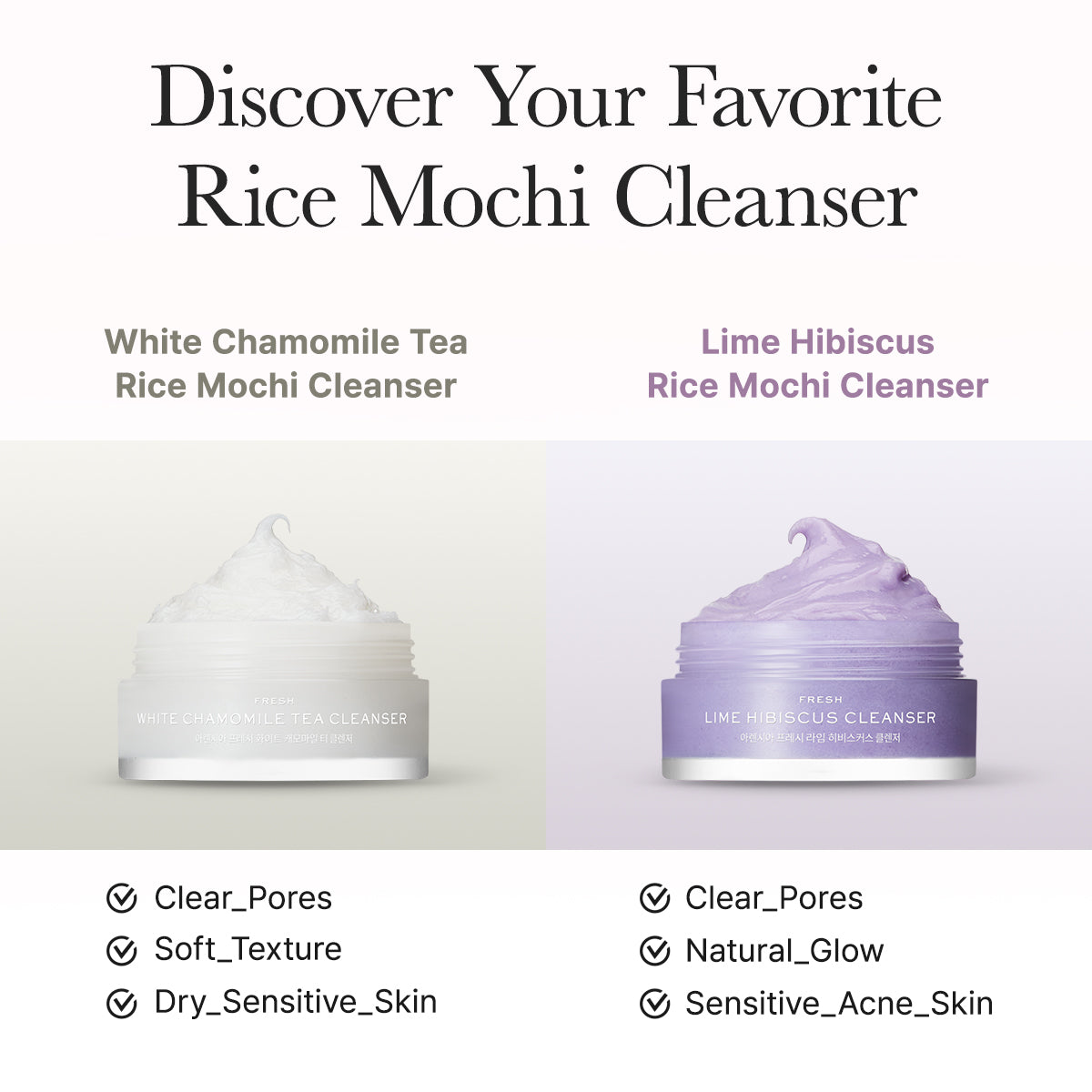 ARENCIA Rice Mochi Facial Cleanser Gift Set, 6 Varieties, 0.52 oz each - travel size, Korean skin care, holiday gift set