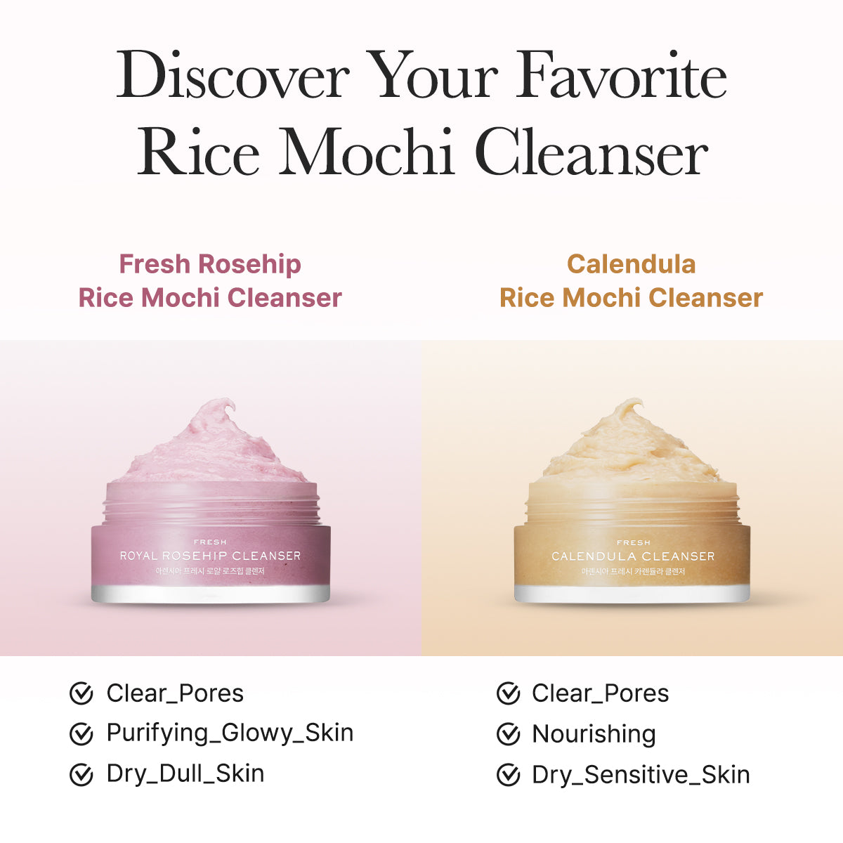 ARENCIA Rice Mochi Facial Cleanser Gift Set, 6 Varieties, 0.52 oz each - travel size, Korean skin care, holiday gift set