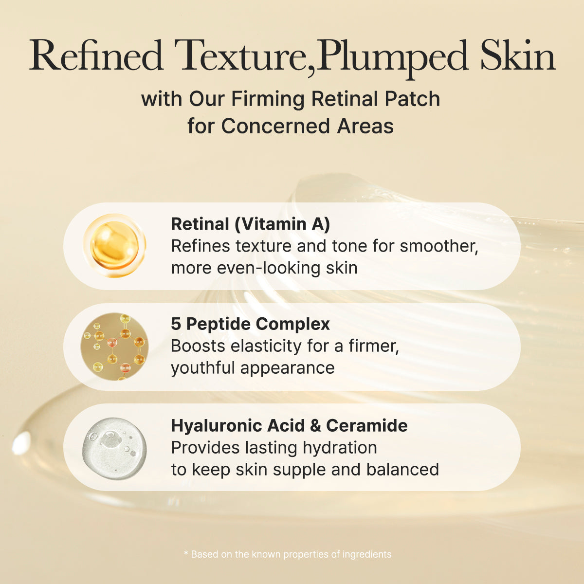 Retinal Boosting Eye Mask Patch – Depuffing Hydrogel Eye Masks with Retinal & Peptides for Under Eye Bags, Fine Lines & Smile Lines | 60 Patches (2.96 oz)