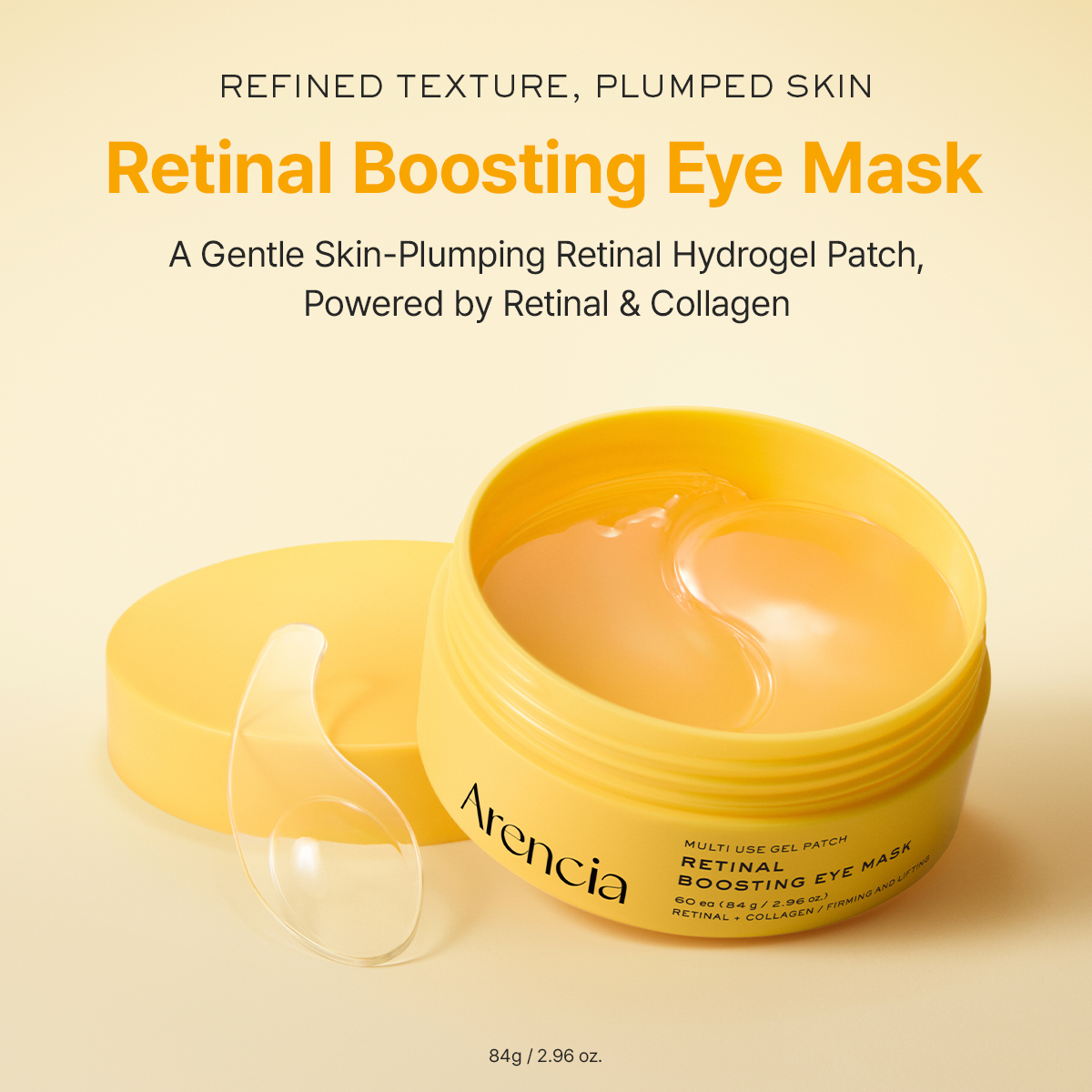 Retinal Boosting Eye Mask Patch – Depuffing Hydrogel Eye Masks with Retinal & Peptides for Under Eye Bags, Fine Lines & Smile Lines | 60 Patches (2.96 oz)