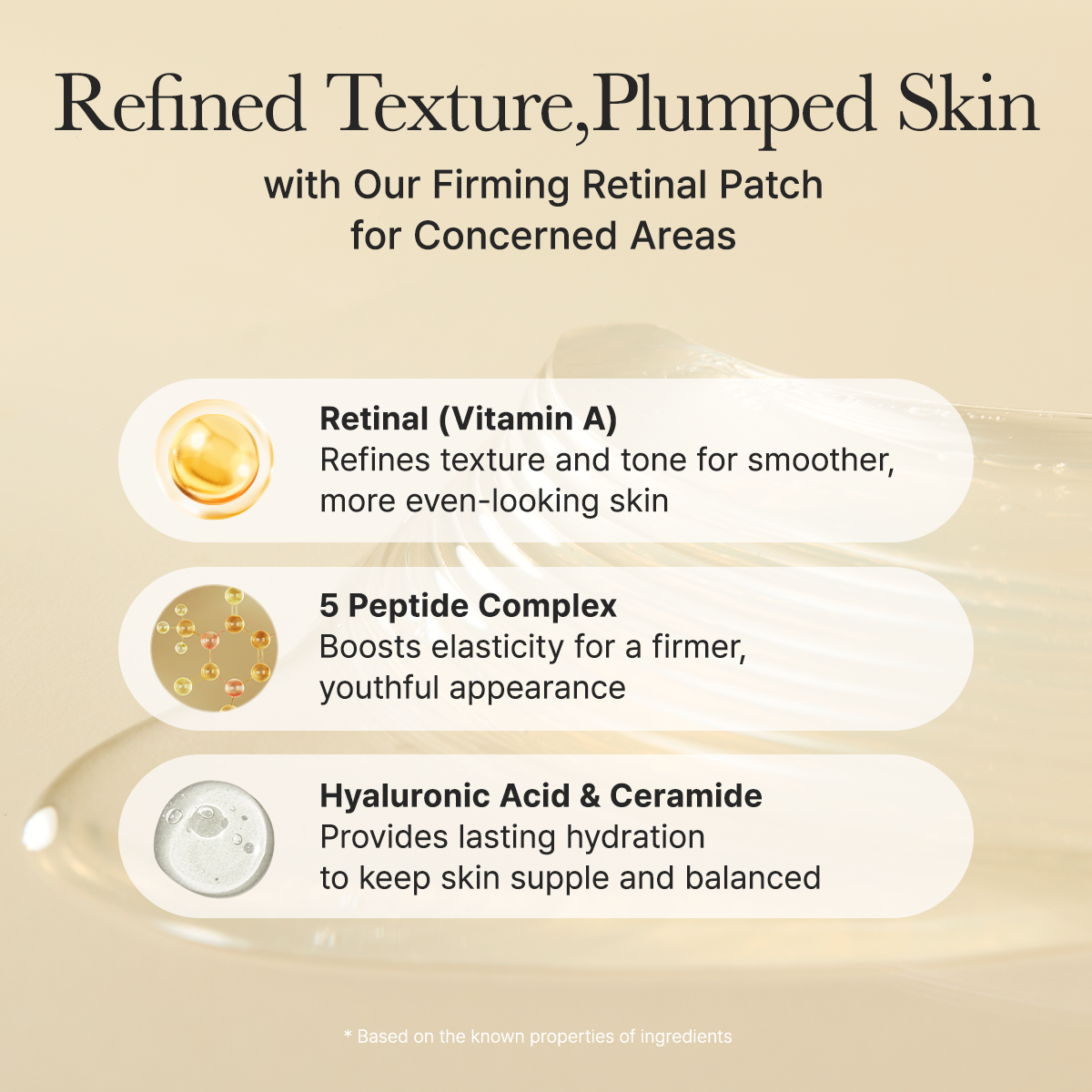 Retinal Boosting Eye Mask Patch – Depuffing Hydrogel Eye Masks with Retinal & Peptides for Under Eye Bags, Fine Lines & Smile Lines | 60 Patches (2.96 oz)