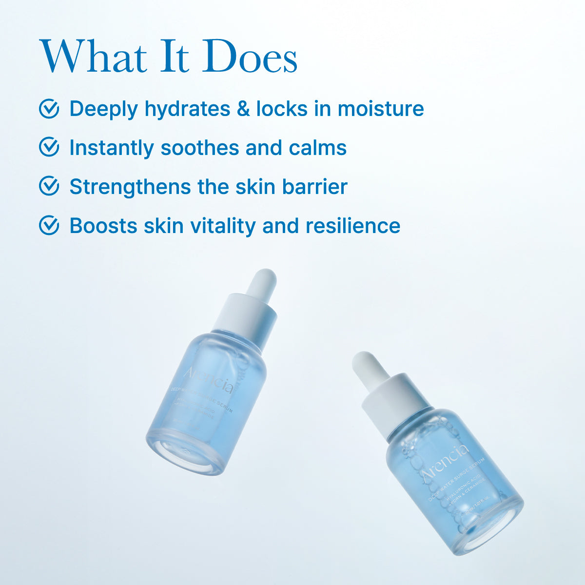 Arencia Deep Water Surge Serum, Hyaluronic Acid + PDRN + Ceramide, 1.01 fl oz