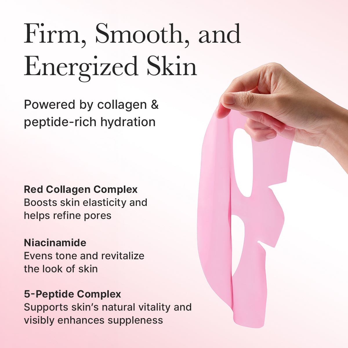 Arencia Red Collagen Jello Overnight Mask, Bouncy, Glow Skin with Red Collagen, Peptides, Niacinamide, 0.88oz x 4ea