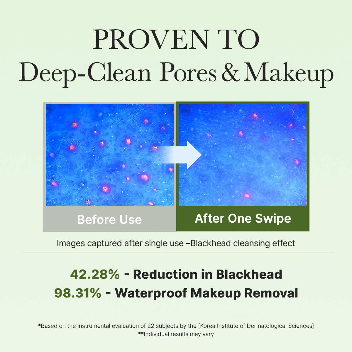 Pore Melt Cleansing Oil Pad, Easy Makeup Removing with Cleansing Wipes with Green Tea, Rice, Ceramide, 4.73 oz. (50 Pads)