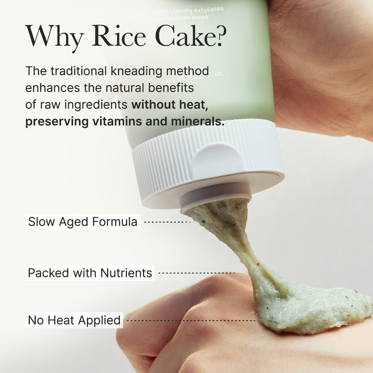 Arencia Green Tea + LHA Deep Pore Rice Cake Cleanser, 5.07 fl oz