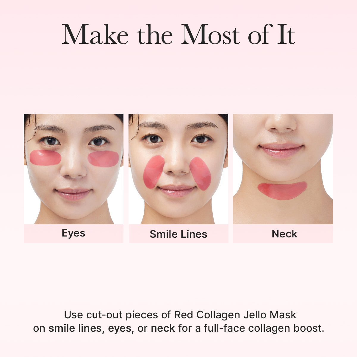 Arencia Red Collagen Jello Overnight Mask, Bouncy, Glow Skin with Red Collagen, Peptides, Niacinamide, 0.88oz x 4ea
