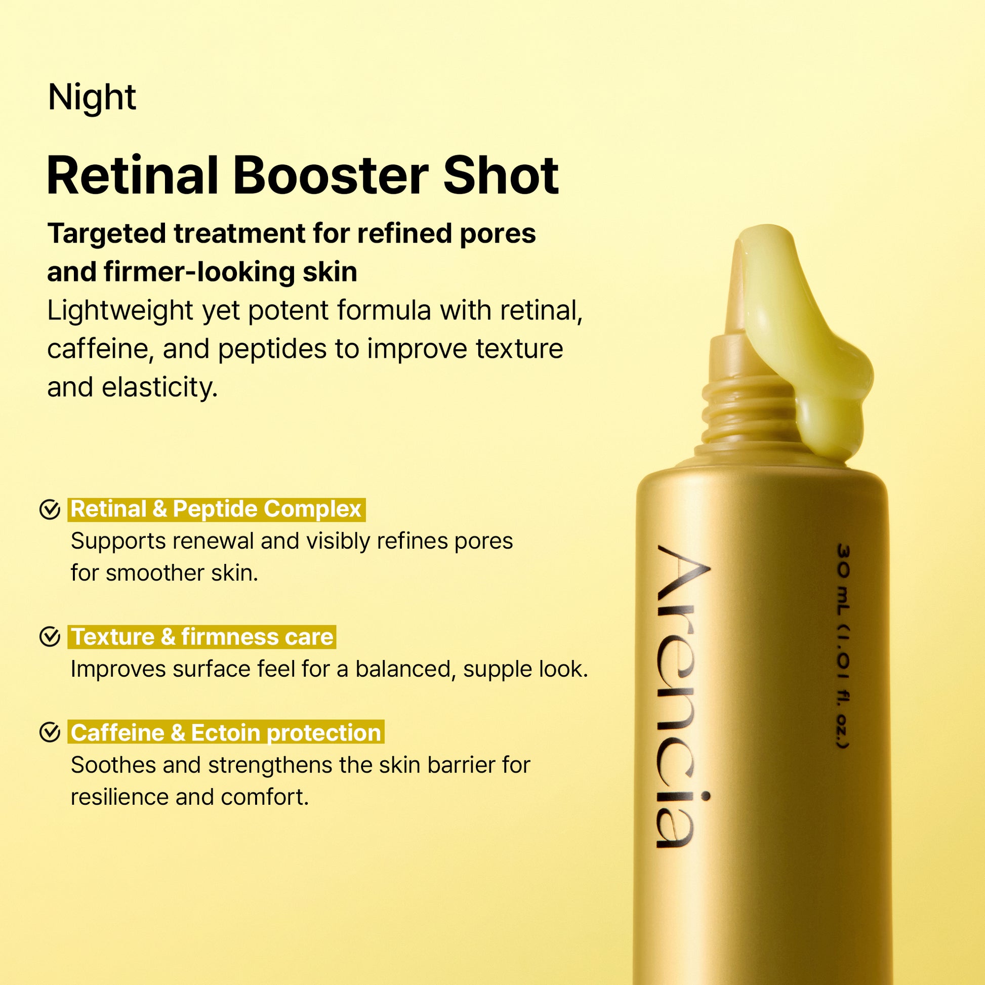 Reverse Aging Boosting Trio, Anti-Aging, Fine Lines Eraser, Vitamin C + Glutathione + Retinal + Caffeine + Peptides for Youthful Skin