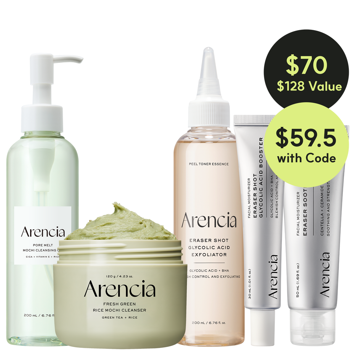 Dr.g arencia スキンケアセット 5-Step Texture Reset Routine – Arencia