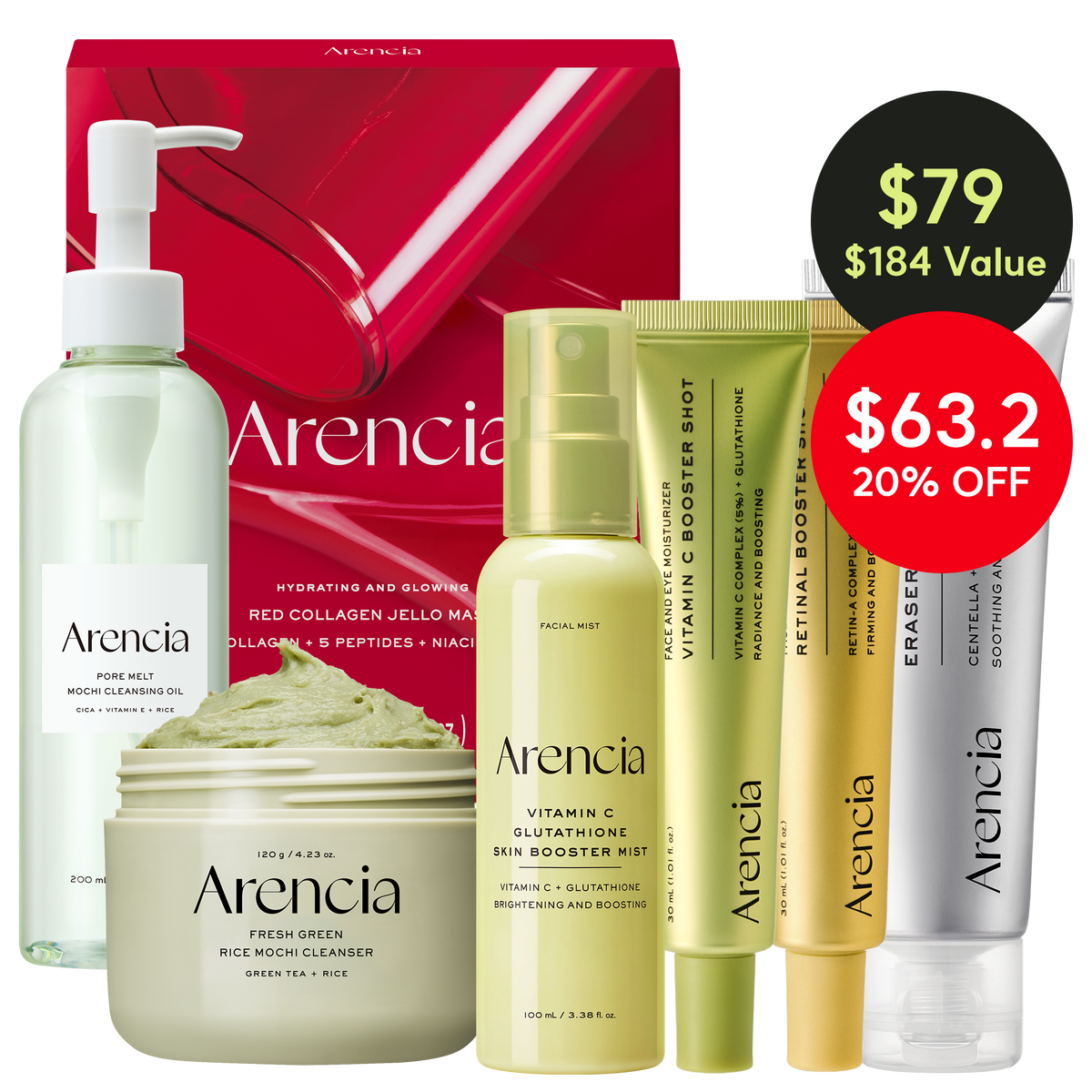 Arencia スキンケアセット Ultimate Radiance 7-Step Skincare Set – Arencia