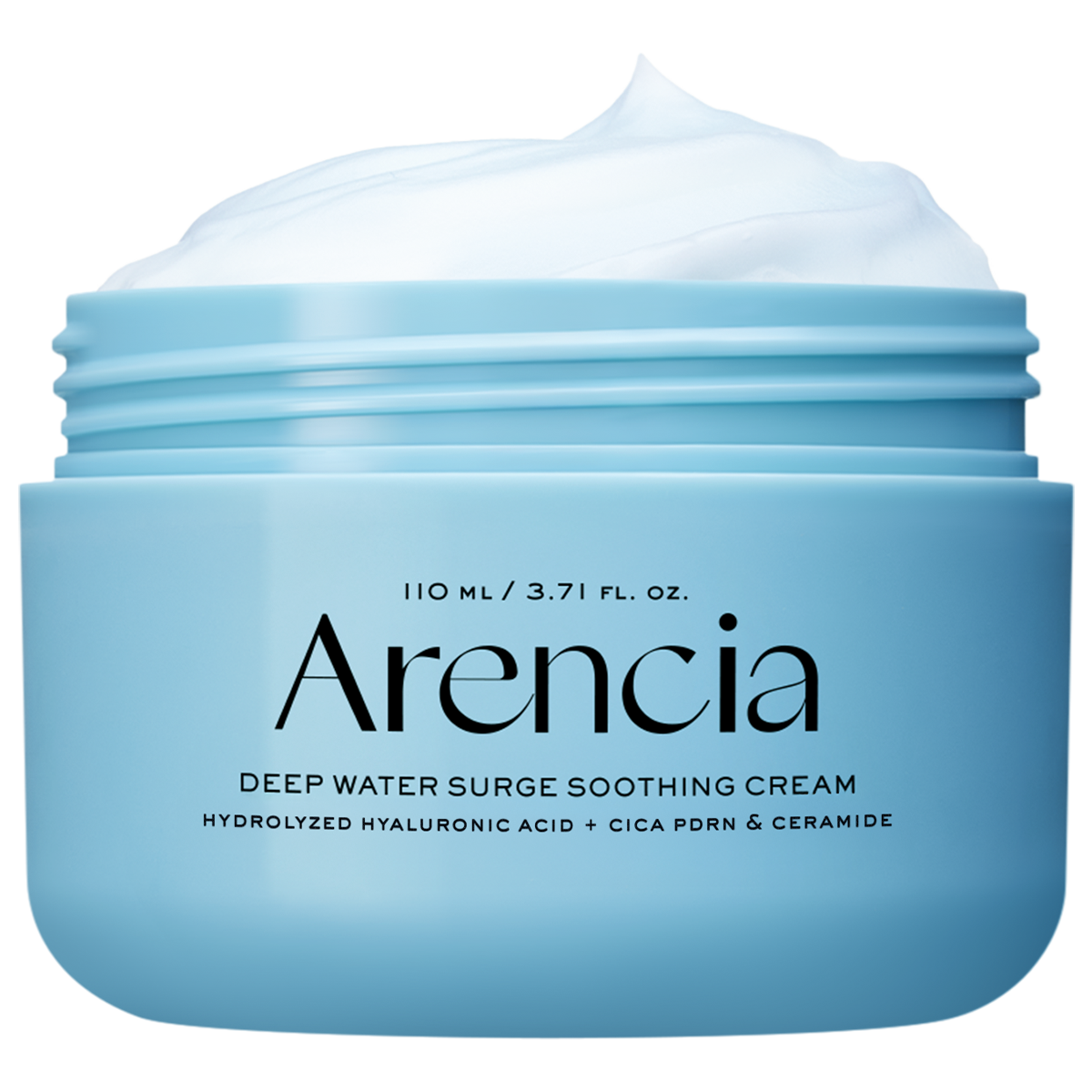 Arencia Deep Water Surge Soothing Cream, Hyaluronic Acid + Cica PDRN & Ceramide, 3.71 fl oz.