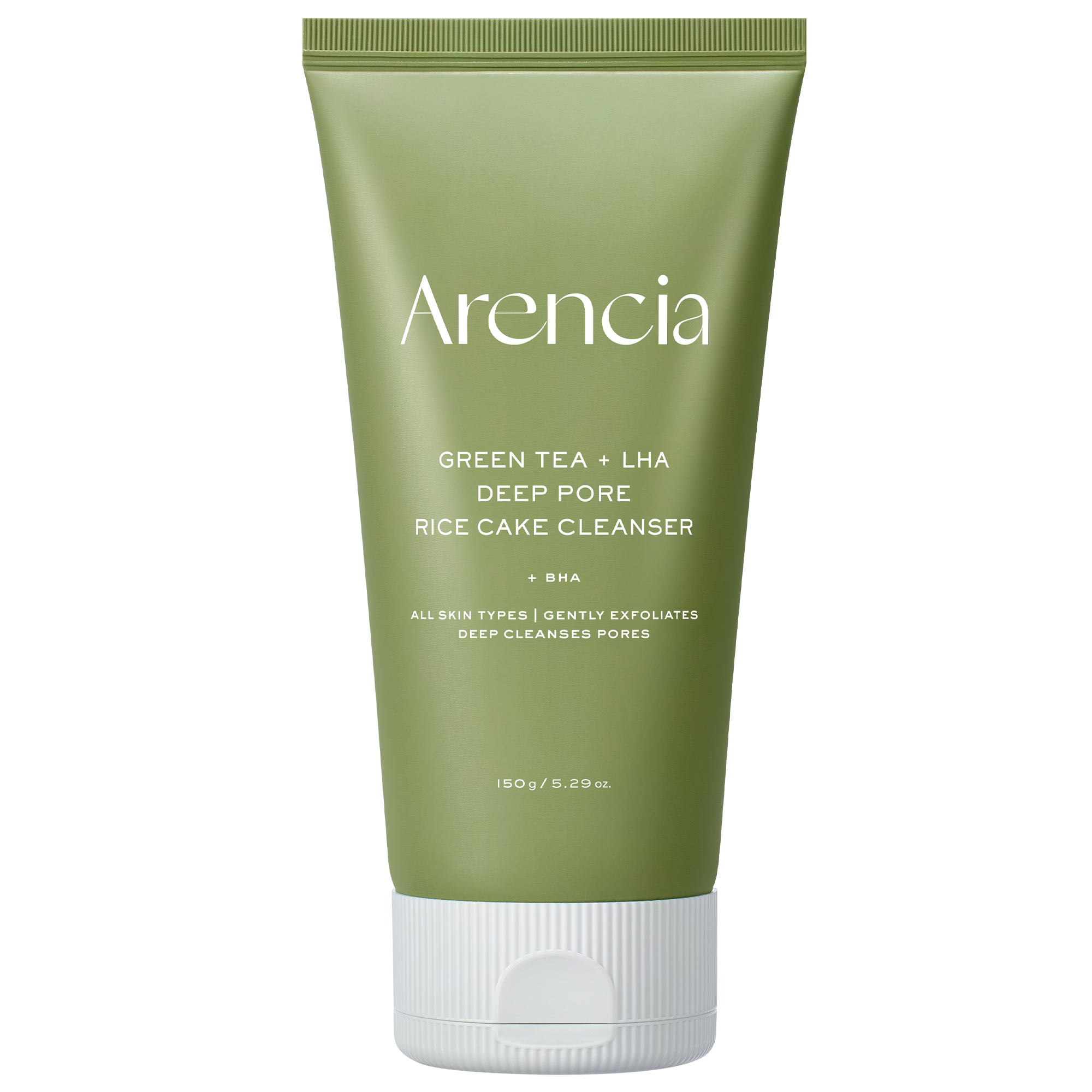 Arencia Green Tea + LHA Deep Pore Rice Cake Cleanser, 5.07 fl oz