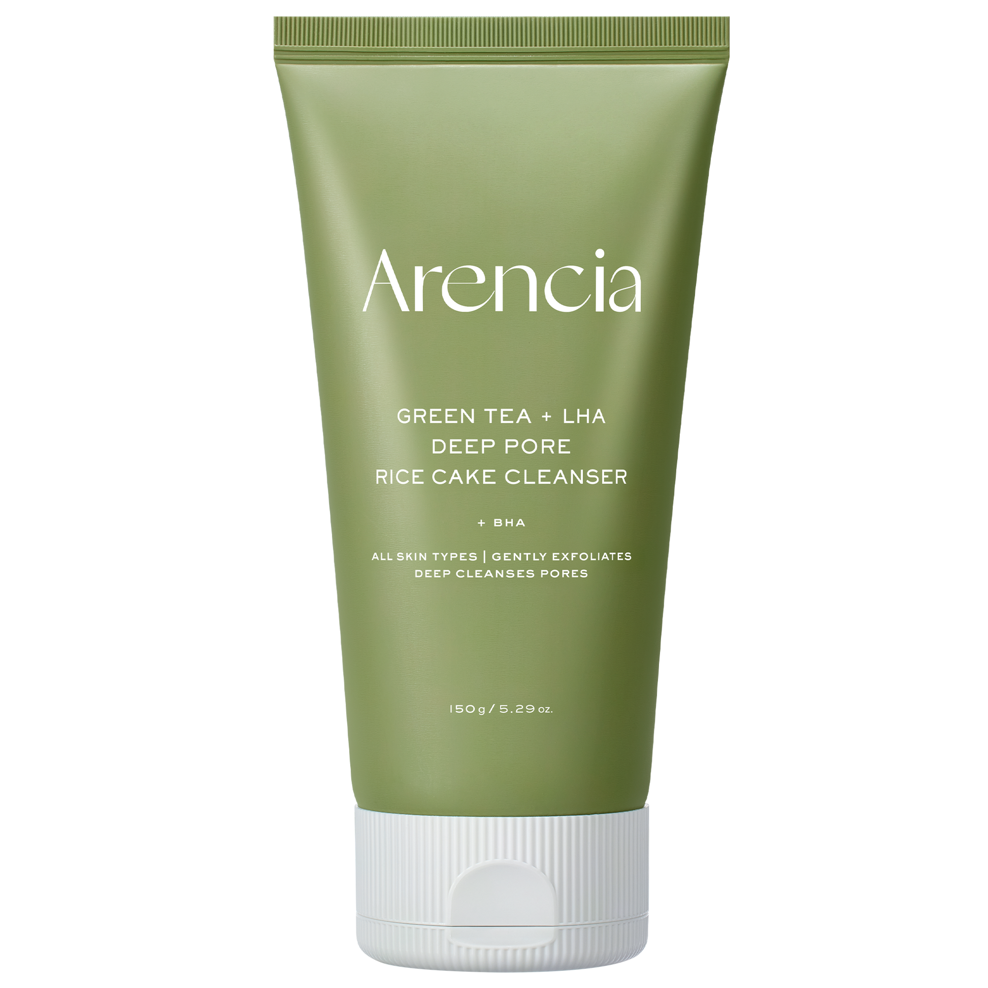 Arencia Green Tea + LHA Deep Pore Rice Cake Cleanser, 5.07 fl oz