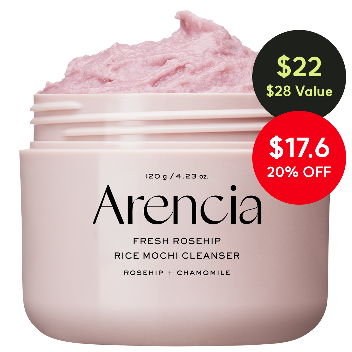 Fresh Rosehip Rice Mochi Cleanser - For Sensitive Skin