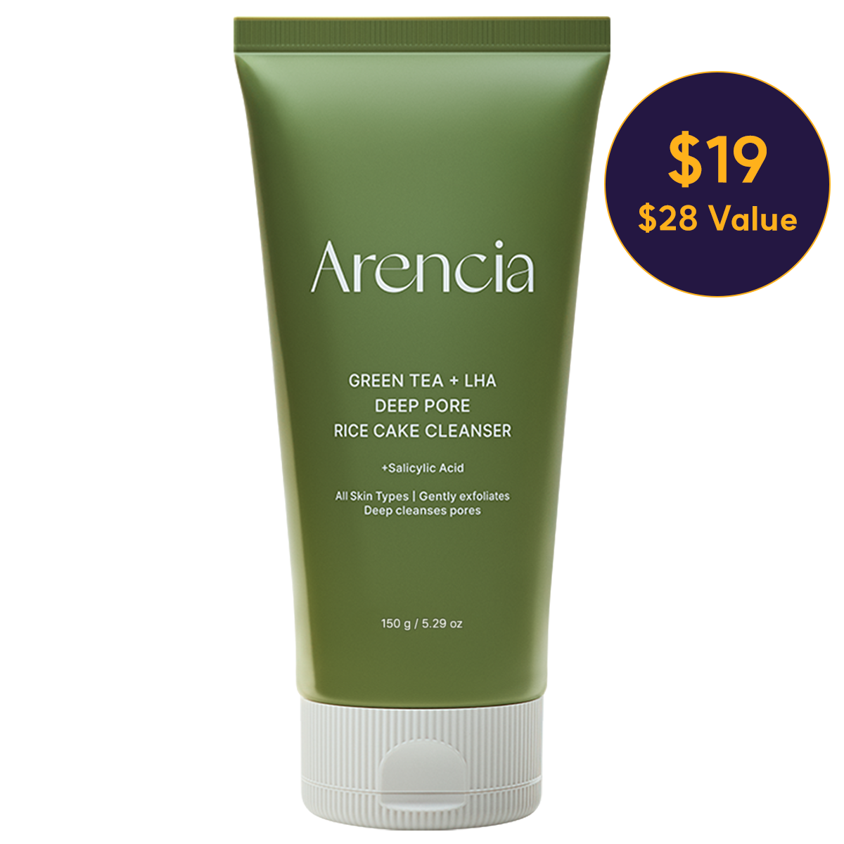 Green Tea + LHA Deep Pore Rice Cake Cleanser