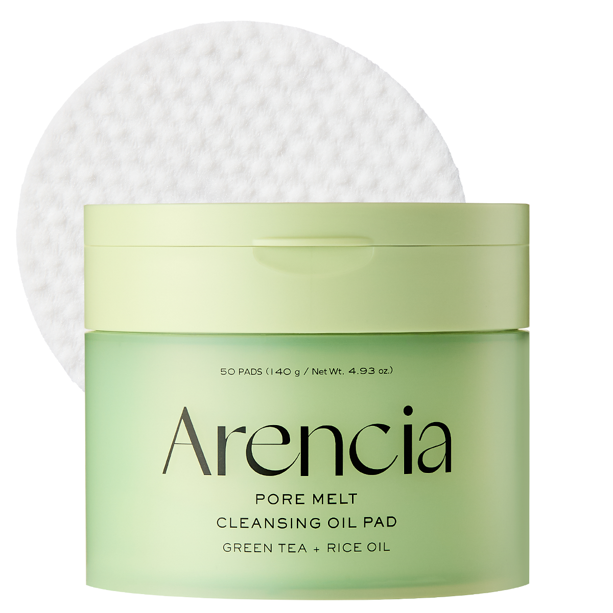 Pore Melt Cleansing Oil Pad, Easy Makeup Removing with Cleansing Wipes with Green Tea, Rice, Ceramide, 4.73 oz. (50 Pads)