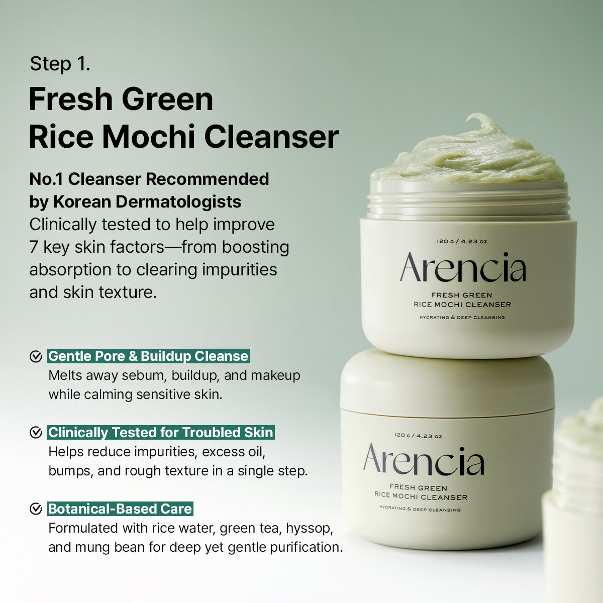 Clear Glow & Hydration Duo - Fresh Green Rice Mochi Cleanser & Holy Hyssop Serum 30