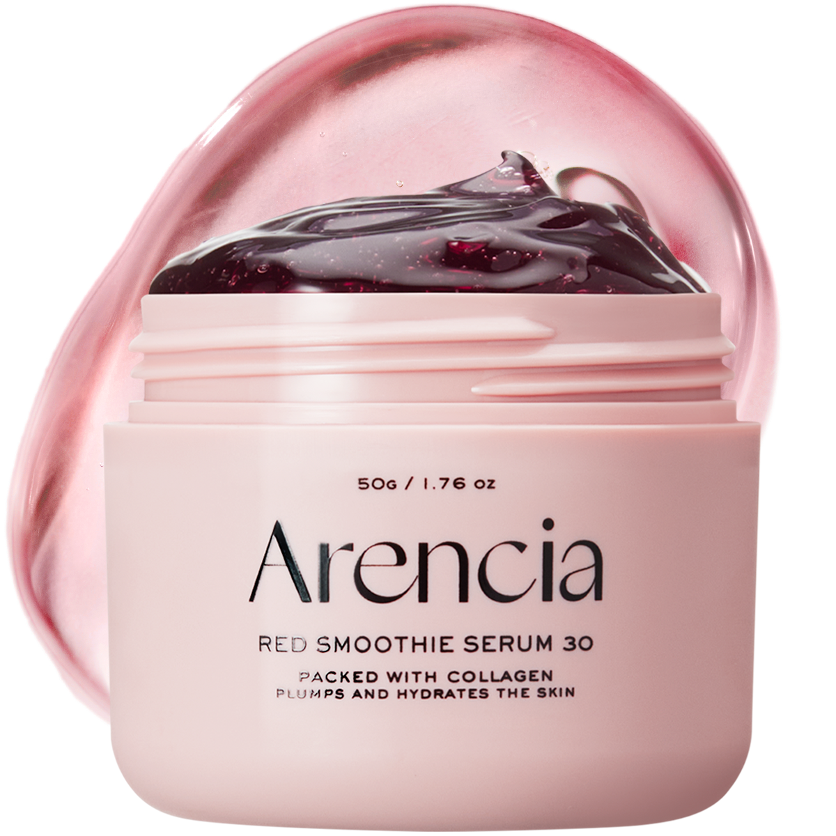 Arencia Overnight Red Smoothie Face Mask Serum, Glowing & Soothing with 30% red collagen, Niacinamide, Peptide, Vitamin E