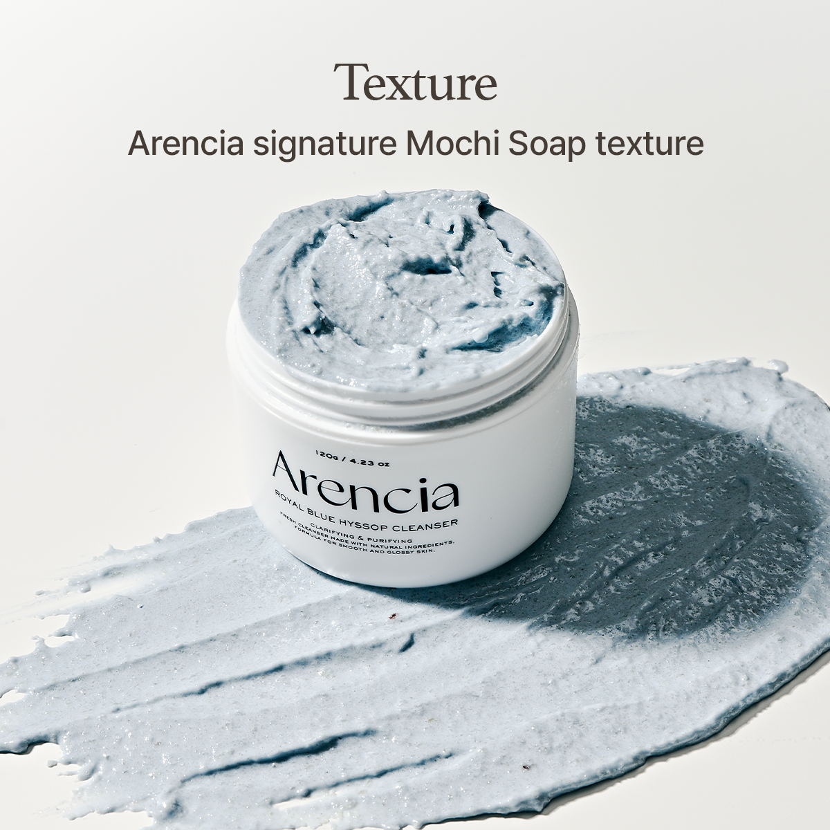 Arencia Blue Hyssop Rice Mochi Cleanser